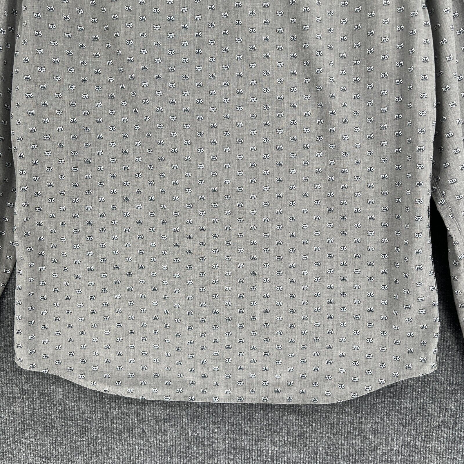 Banana Republic Banana Republic Luxe Poplin Untucked Slim Shirt Racoon Print Size US M / EU 48-50 / 2 - 8 Thumbnail