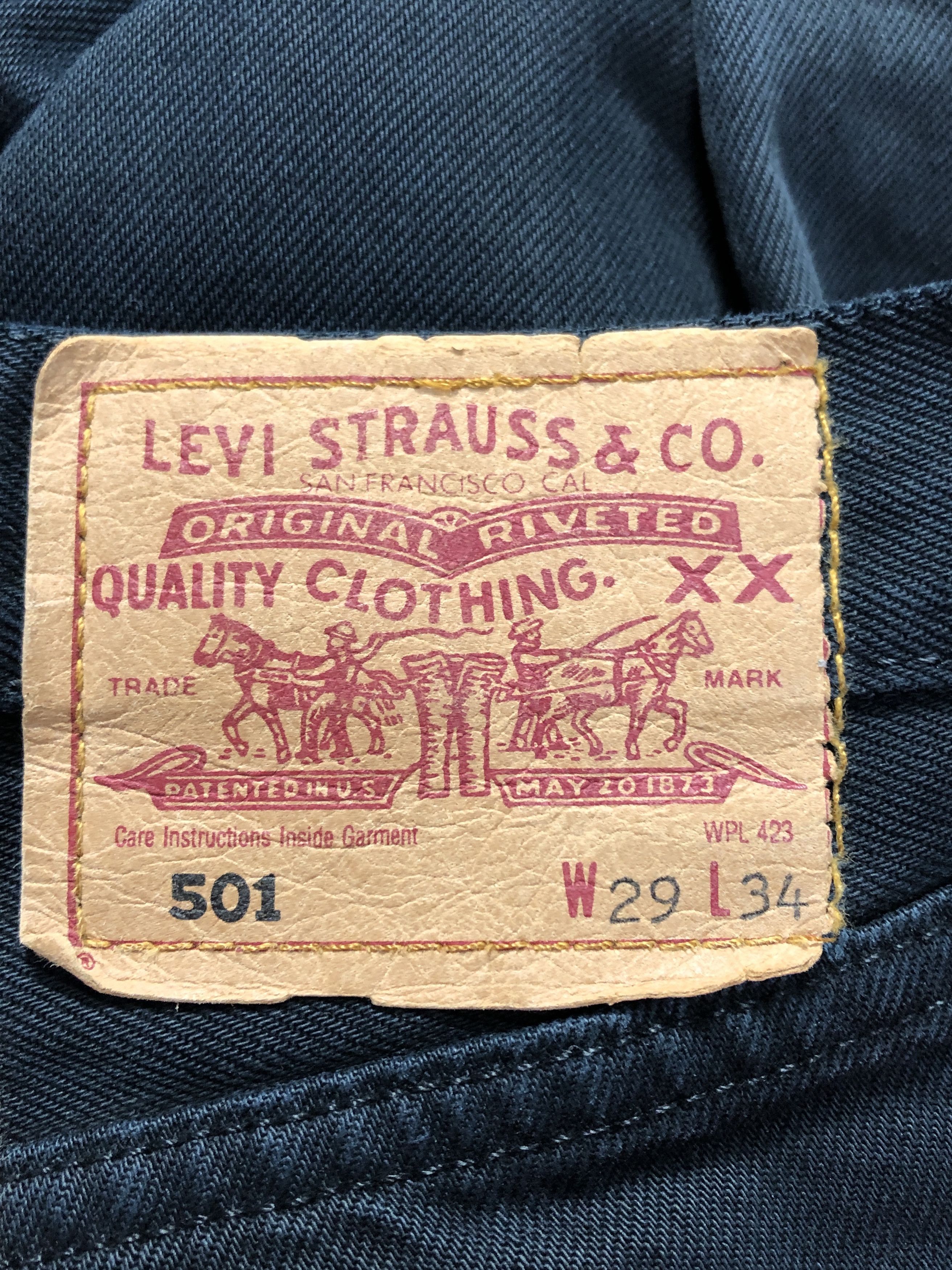 Levi's Levis 501 black denim pants 27-2-18 256 Size US 28 / EU 44 - 5 Thumbnail