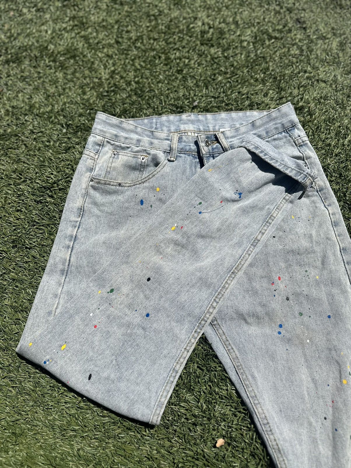 Japanese Brand × Vintage Thrifted Paint Splatter Jeans Size US 30 / EU 46 - 3 Thumbnail