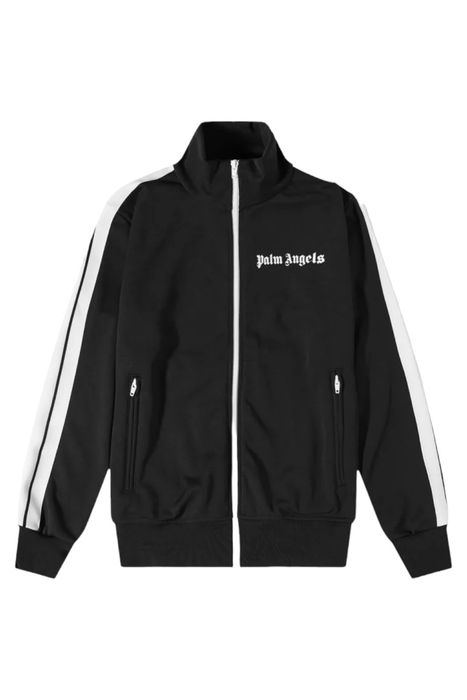 Polyester Zip Up Black and Orange Palm Angels Jacket - Jackets Masters
