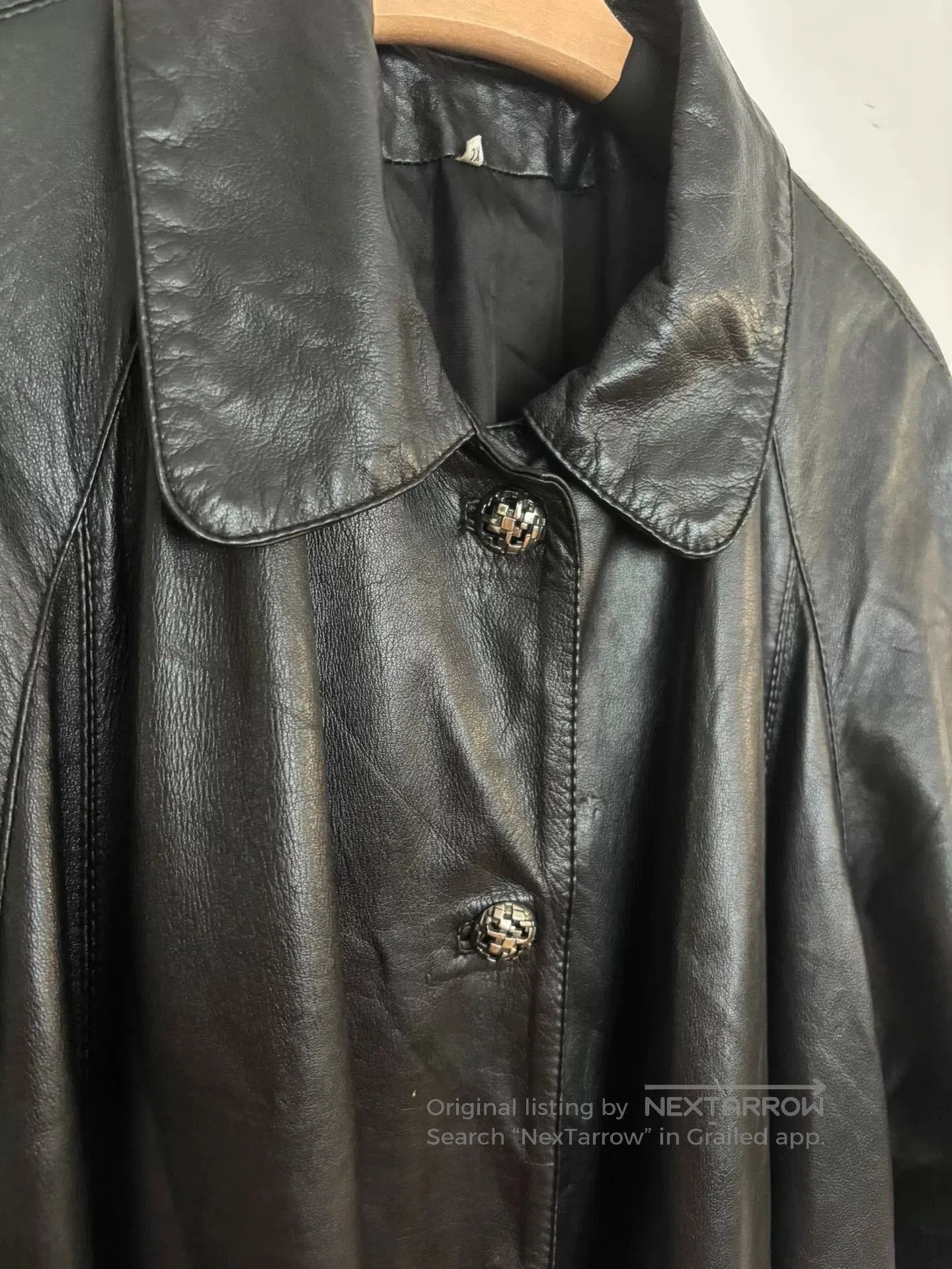 Vera Pelle Italian Vera Pelle Long Leather Coat. Size US M / EU 48-50 / 2 - 2 Thumbnail