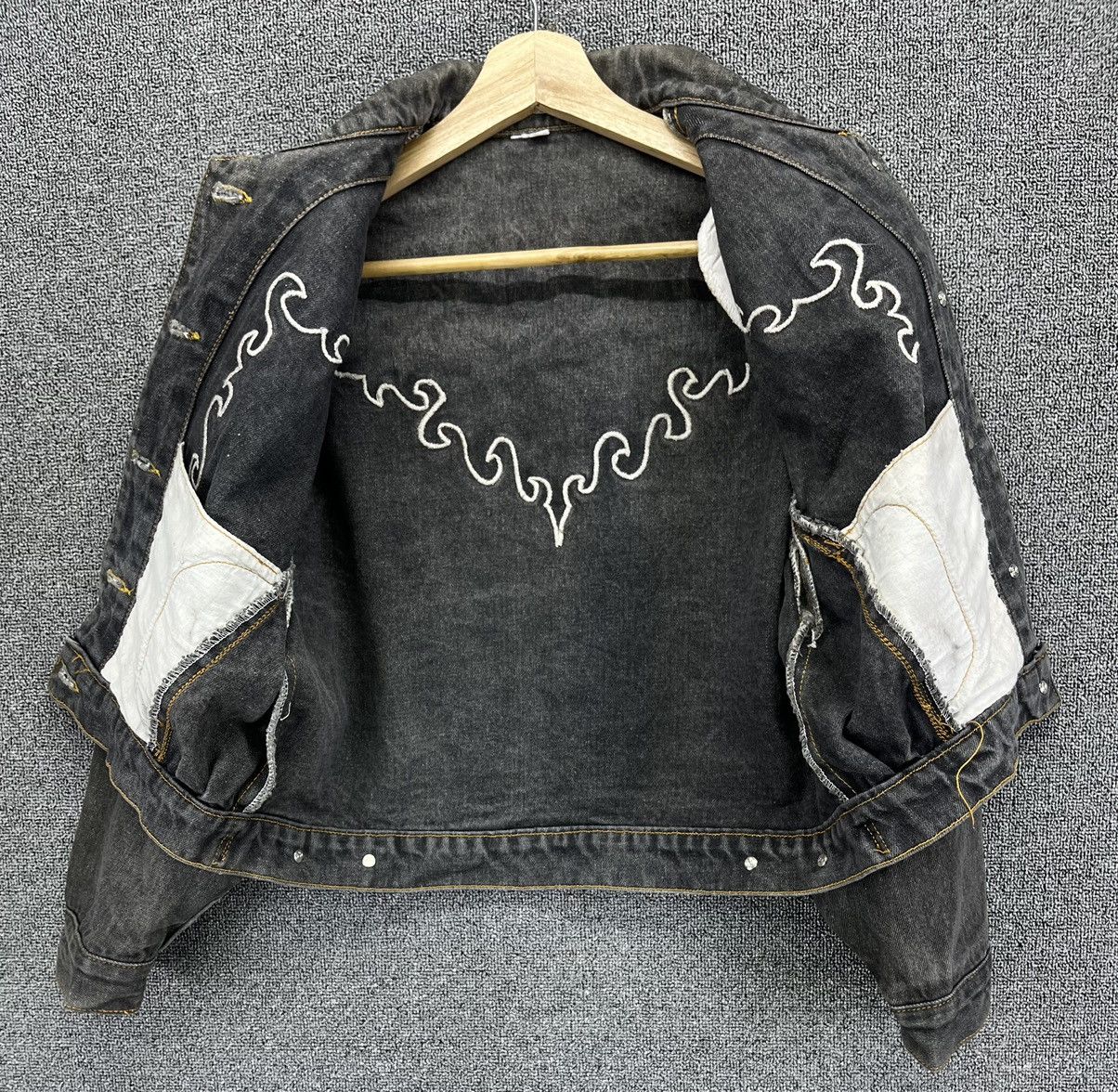 Japanese Brand Vintage Japanese Flower Denim Cardigan Jacket Size M / US 6-8 / IT 42-44 - 6 Thumbnail