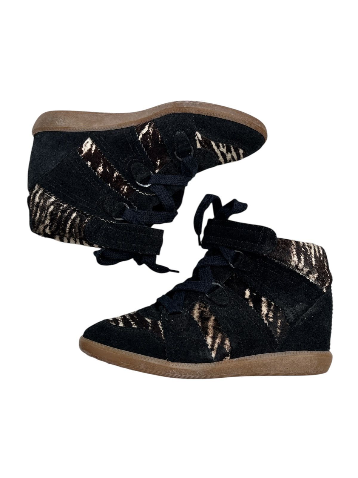 Isabel Marant Pony Hair Zebra Bobby Sneakers Size US 9 / IT 39 - 3 Thumbnail