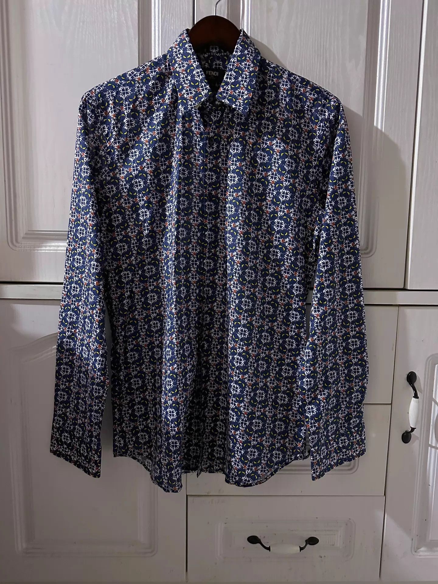 Fendi FENDI Devil Eye Runway Print Shirt Jacket Men's Size US M / EU 48-50 / 2 - 1 Thumbnail