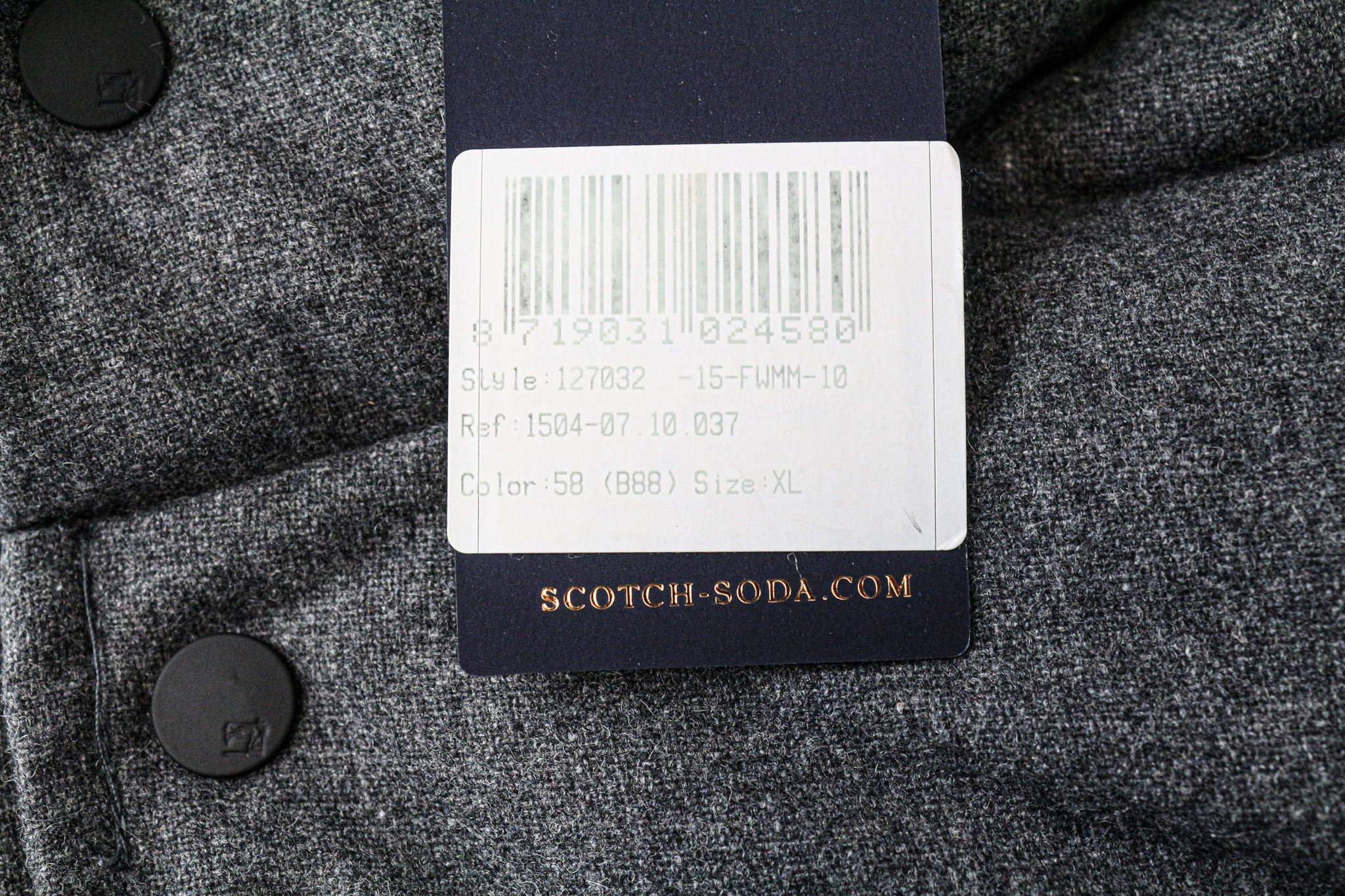 Scotch & Soda AMS COUTURE XL Grey Blue Wool Blend Gilet Jacket 76161 Size US XL / EU 56 / 4 - 5 Thumbnail