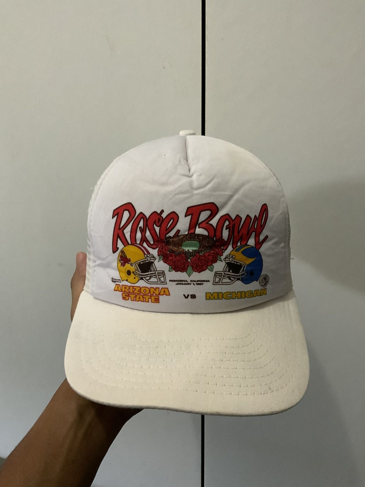 Vintage Vintage Arizona State vs Michigan Rose Bowl Trucker Hat Size ONE SIZE - 1 Thumbnail