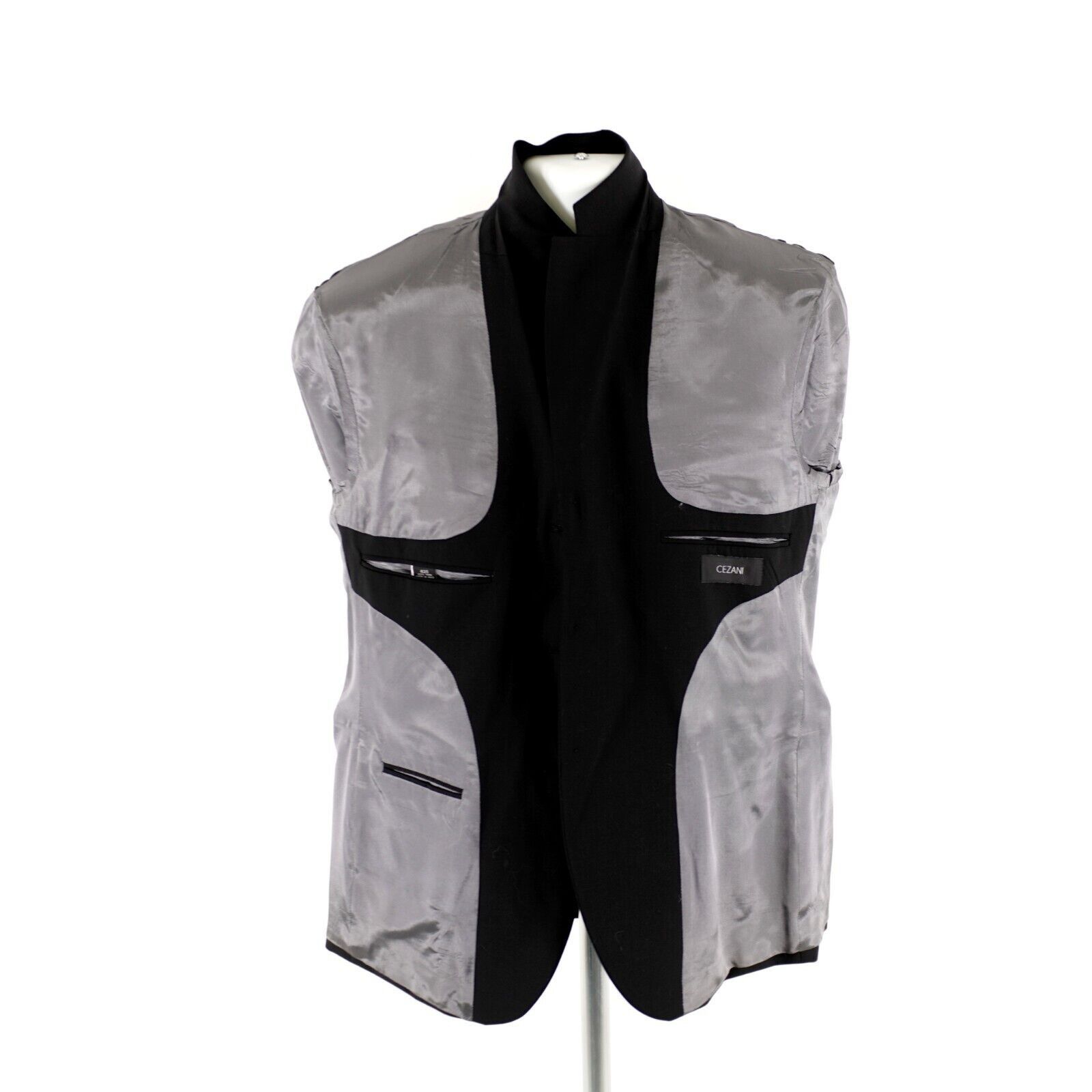 Other DAMAGED Cezani Wool Black 3 Button Blazer 42R Tiny Holes On Size 42R - 13 Thumbnail