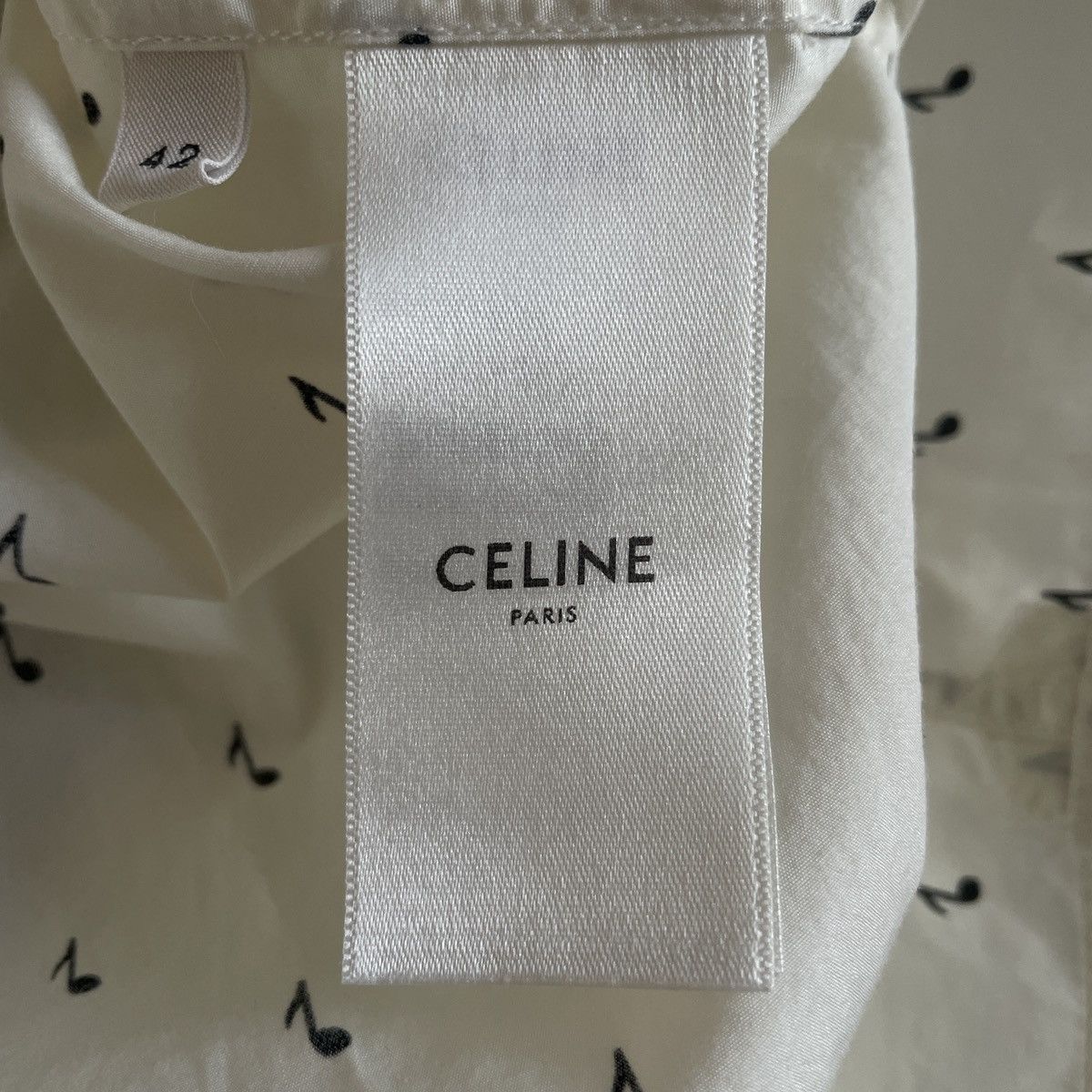 Celine × Hedi Slimane Celine SS19 music note shirt Size US M / EU 48-50 / 2 - 5 Thumbnail