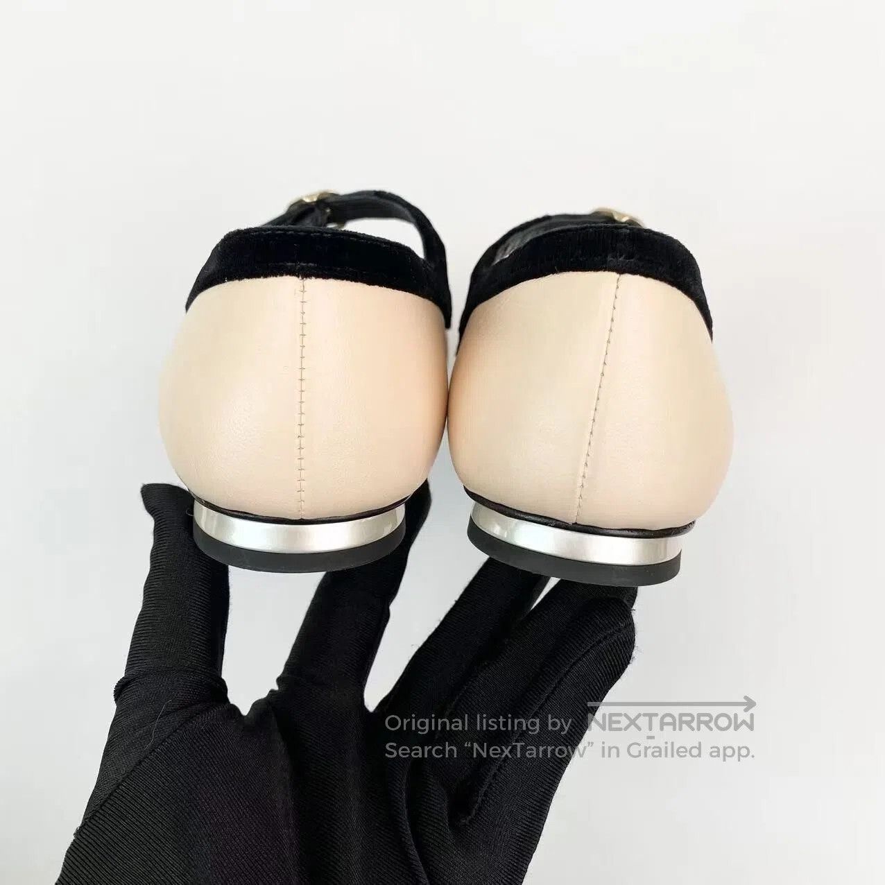 Chanel Chanel Out-of-print nude color-blocking pointed scalp shoe Size US 6 / IT 36 - 5 Thumbnail