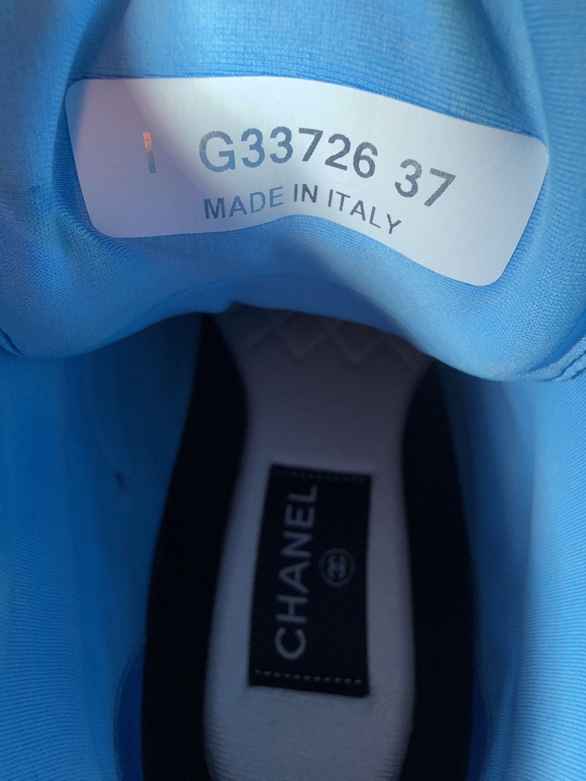 Chanel CHANEL Sneaker Fluo Blue White/Fluo Blue women’s Size US 6.5 / IT 36.5 - 7 Thumbnail