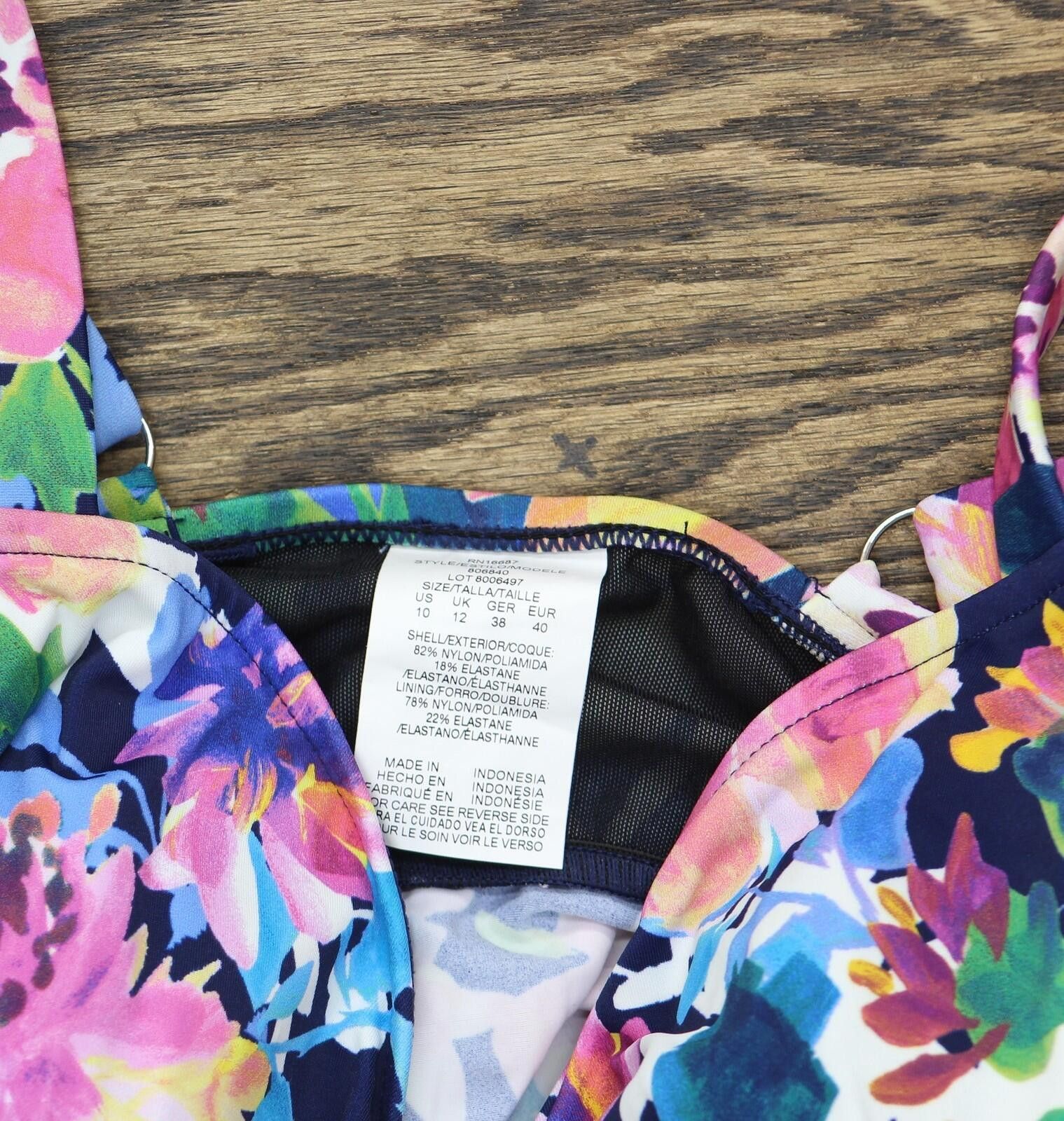 Other Nwt Swim Solutions Swan Tankini Swim Top Navy Multi Blue 10 Size ONE SIZE - 5 Thumbnail