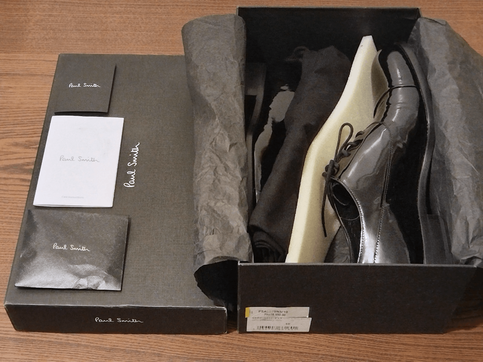 Paul Smith PAUL SMITH BLACK PATENT LEATHER OXFORD LACE-UPS Size US 11 / EU 44 - 3 Thumbnail
