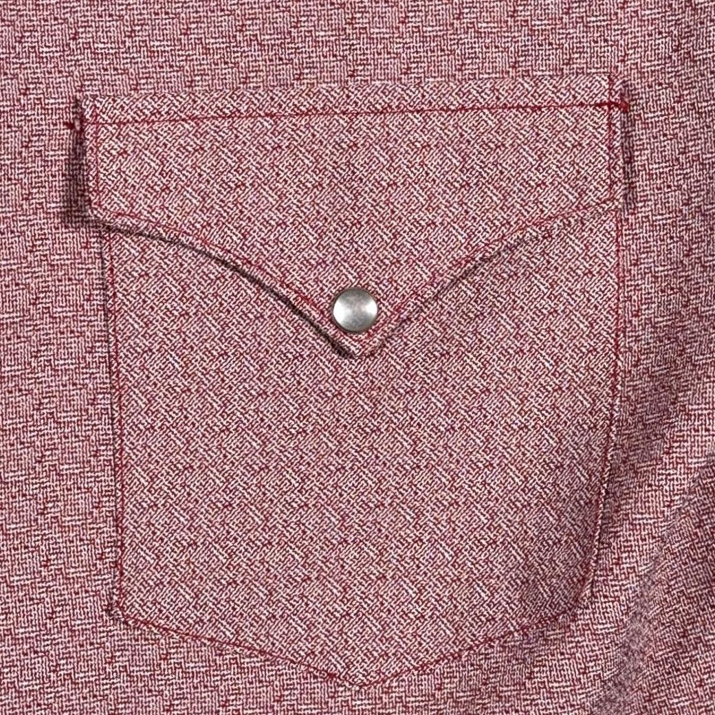 Vintage VINTAGE Western Shirt Adult MEDIUM Red Heather Rose Cowboy Rodeo Pearl Snap 70s Size US M / EU 48-50 / 2 - 4 Thumbnail