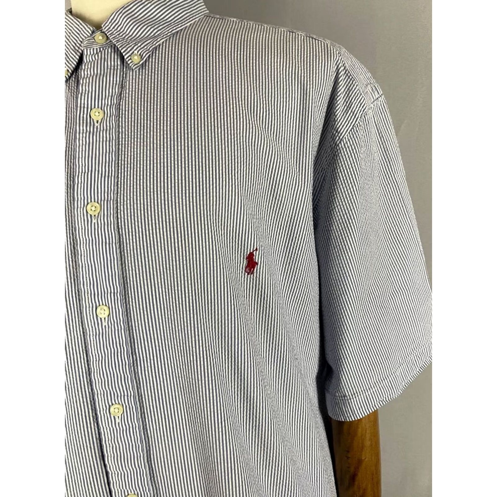 Ralph Lauren Ralph Lauren Shirt Mens 3XL Blue & White Button Down Size Striped Classic Fit Size US XXL / EU 58 / 5 - 6 Thumbnail