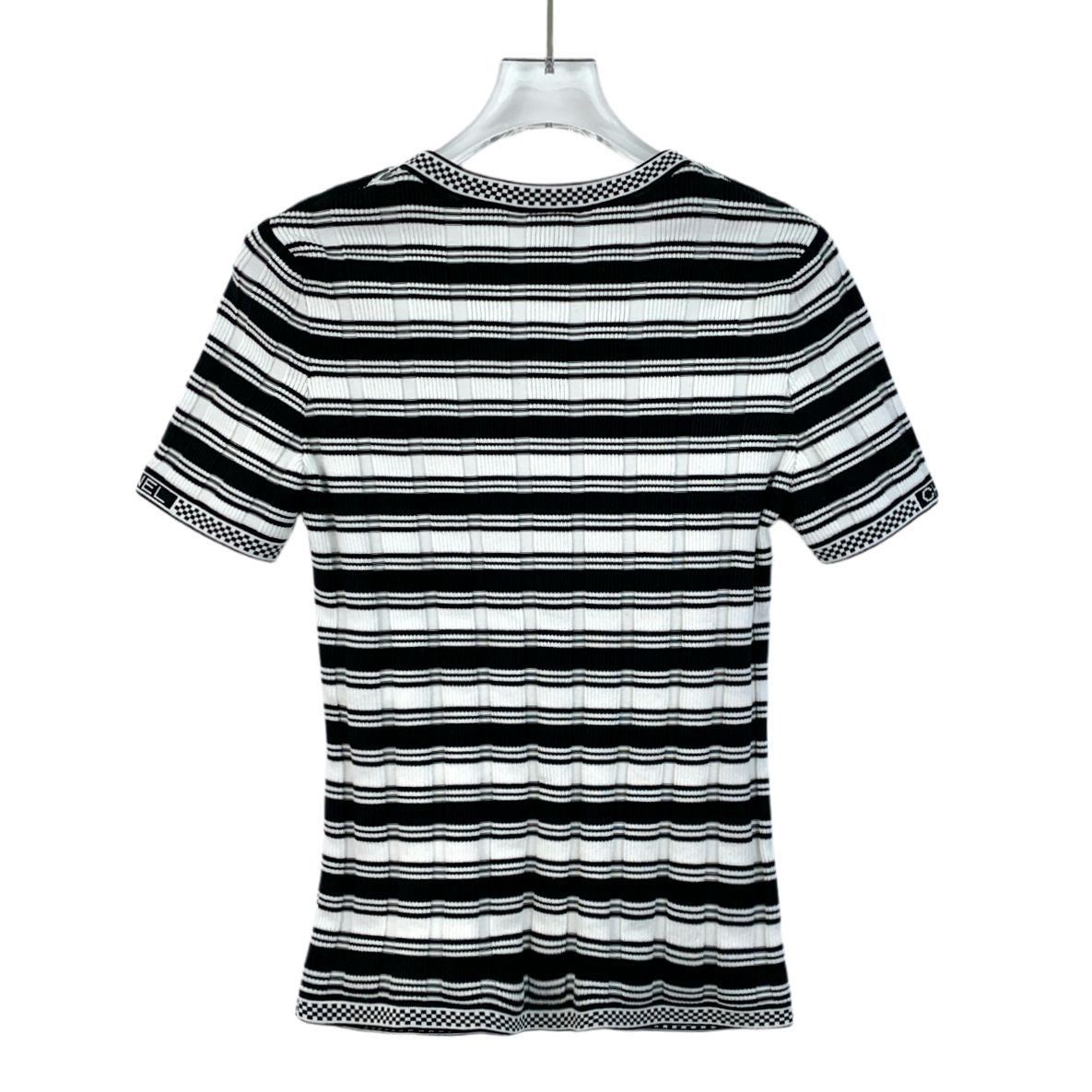 Chanel Chanel Colorblock Striped Cotton Knit Short-Sleeve Top (Size Size S / US 4 / IT 40 - 7 Thumbnail