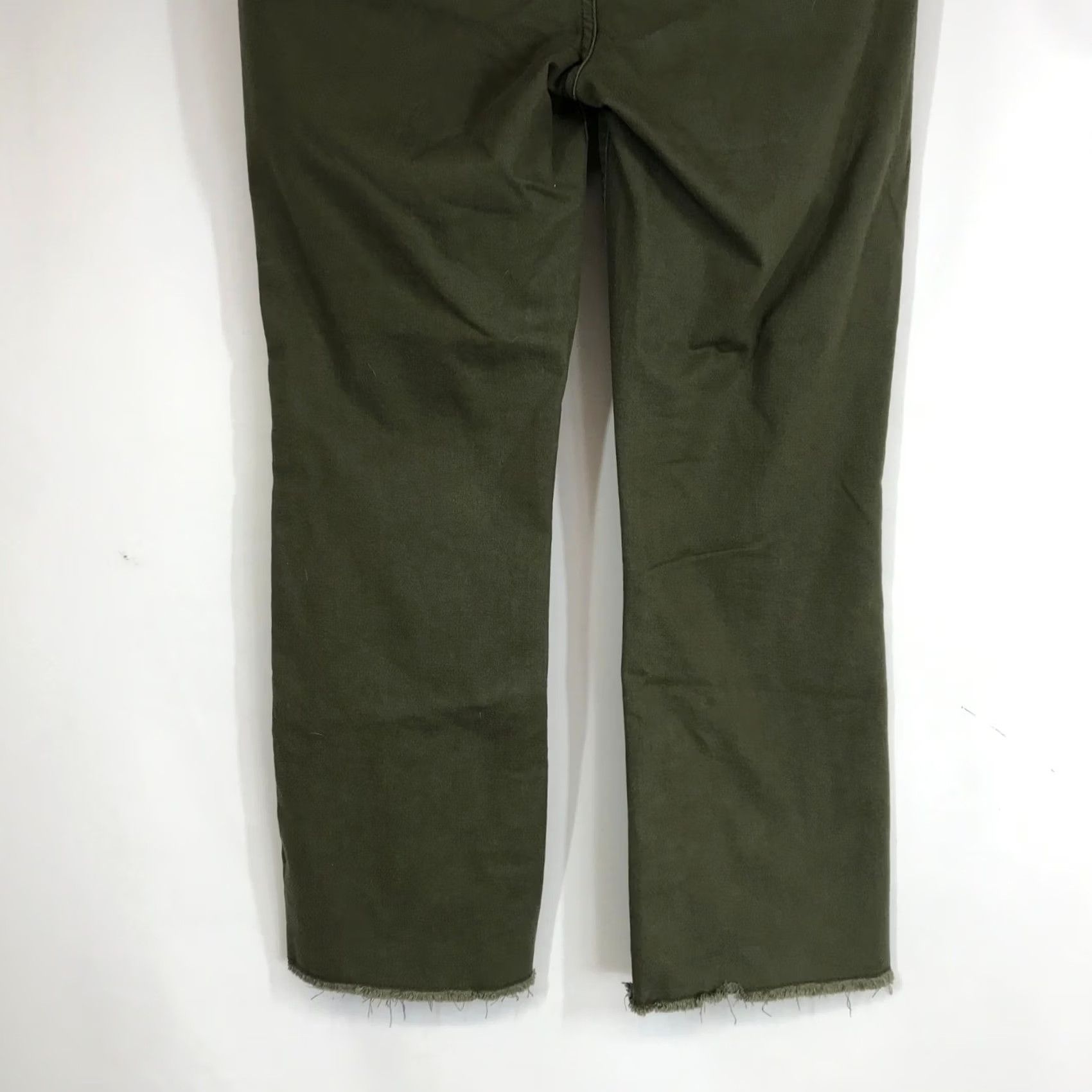 Frye FRYE AND CO. Women's Olive Green Utility Jeans Button Fly Cropped Flare 12 Mens? Size 34" / US 12 / IT 48 - 6 Thumbnail