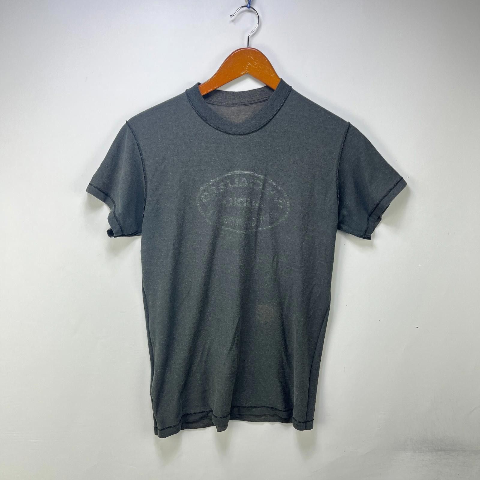 Vintage Vintage 80s Sun Faded Blank Black Inside Out Shirt Large Size US L / EU 52-54 / 3 - 1 Thumbnail