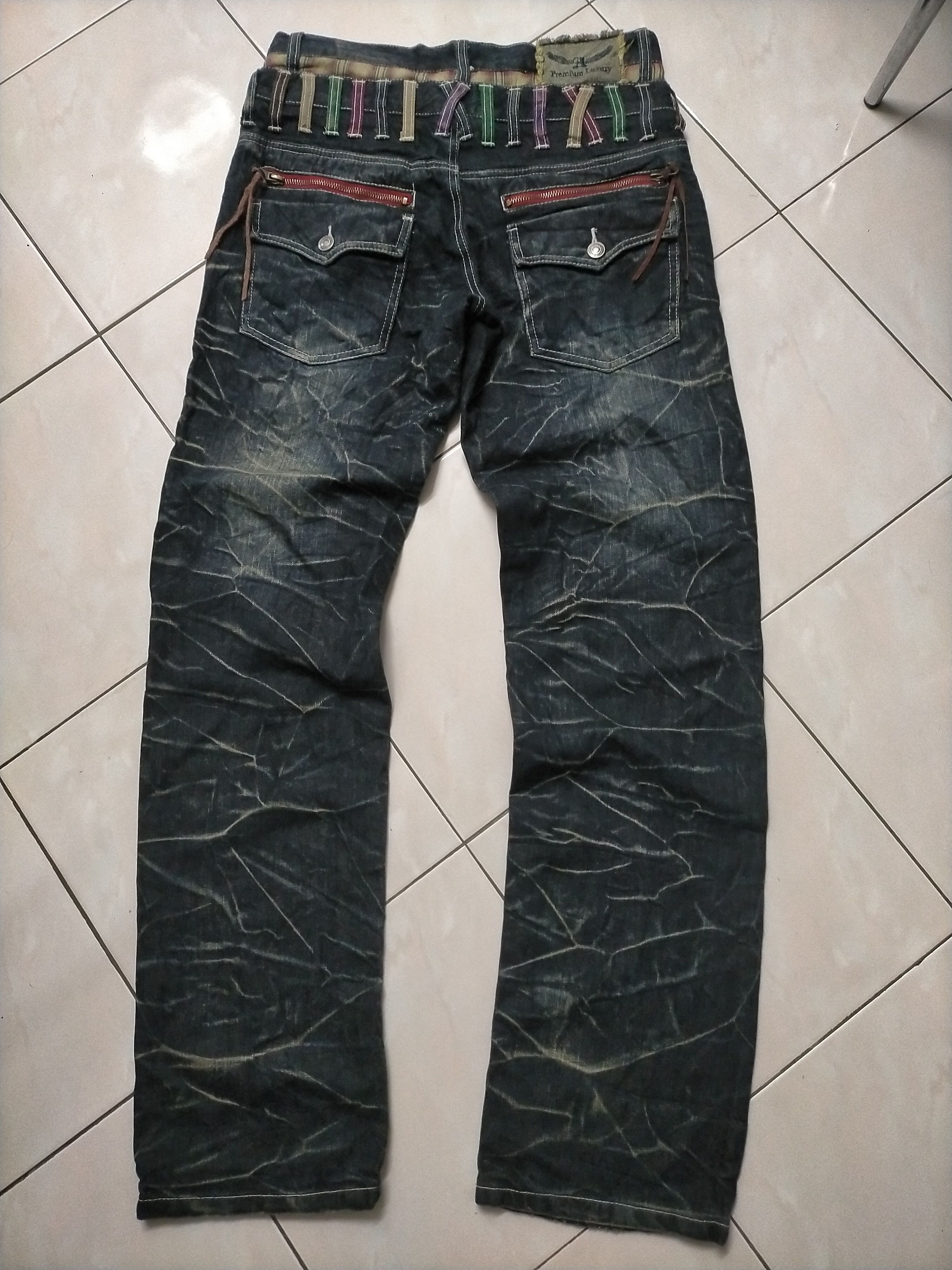 If Six Was Nine 🔥Like New Sick Nylaus Double Waist Jeans Size US 30 / EU 46 - 4 Thumbnail
