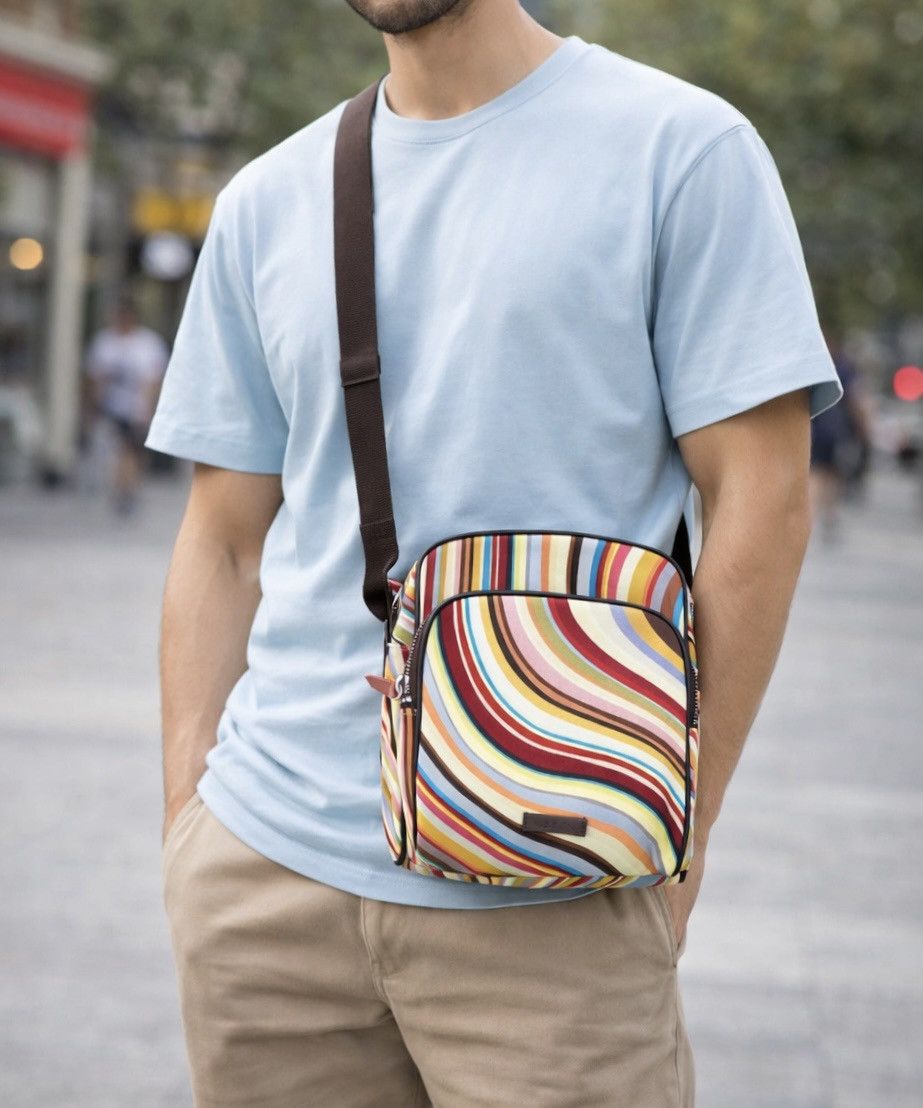 Paul Smith Paul Smith Shoulder Bag Cotton Multicolor Allover Pattern Size ONE SIZE - 1 Thumbnail