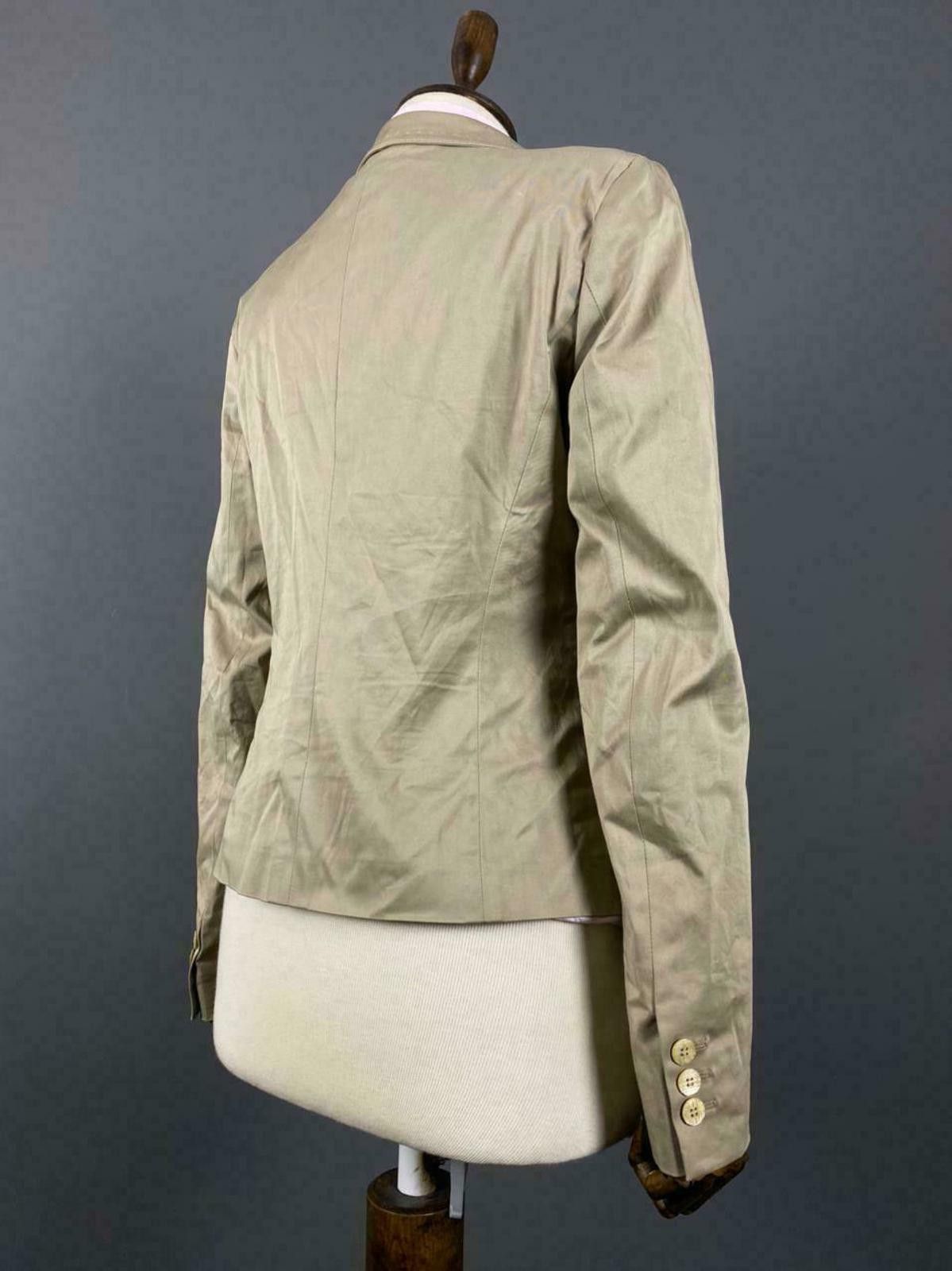 Designer Ladies Max Mara Grey Cotton Blazer Jacket Size 12 Size XL / US 12-14 / IT 48-50 - 4 Thumbnail