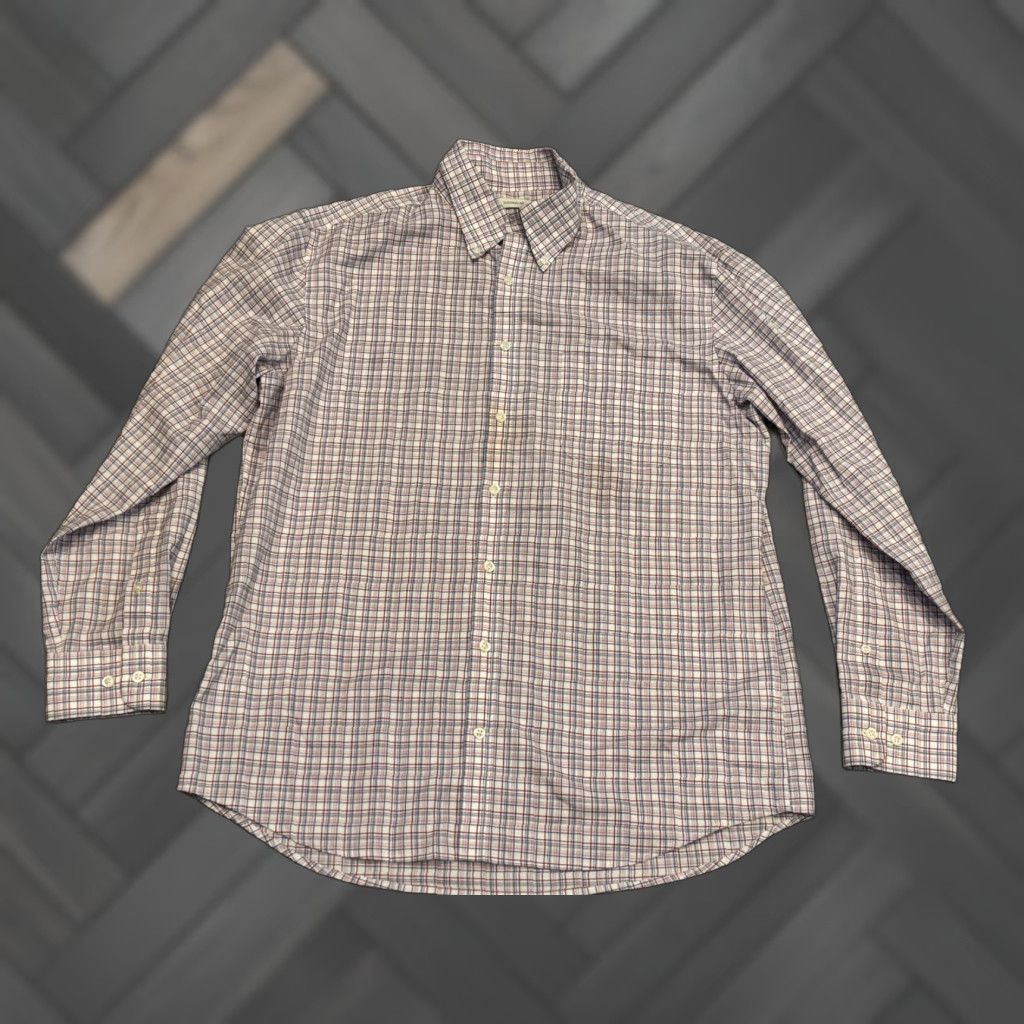 Jos. A. Bank Jos. A. Bank Shirt Mens Large Multicolor Plaid Button Front Top Tailored Fit Size US L / EU 52-54 / 3 - 1 Thumbnail