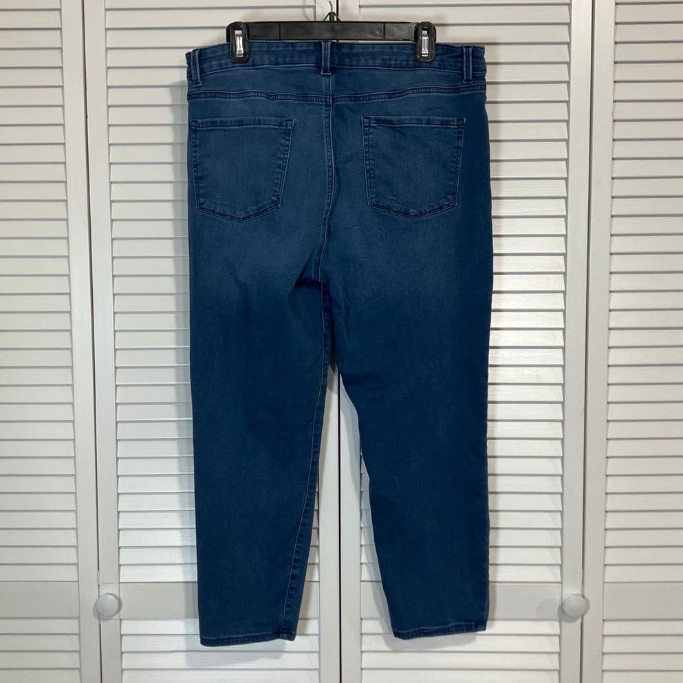 Talbots Talbots Simply Blue Dark Wash Stretch Jegging Crop Women 14 Size 36" / US 14 / IT 50 - 2 Thumbnail
