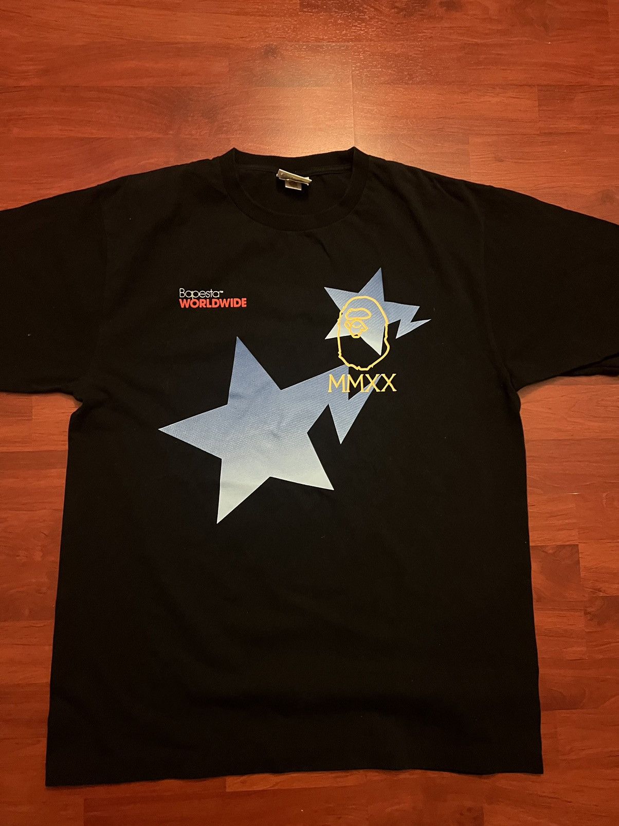 image of Bapesta Worldwide Tee in Black, Men's (Size XL)