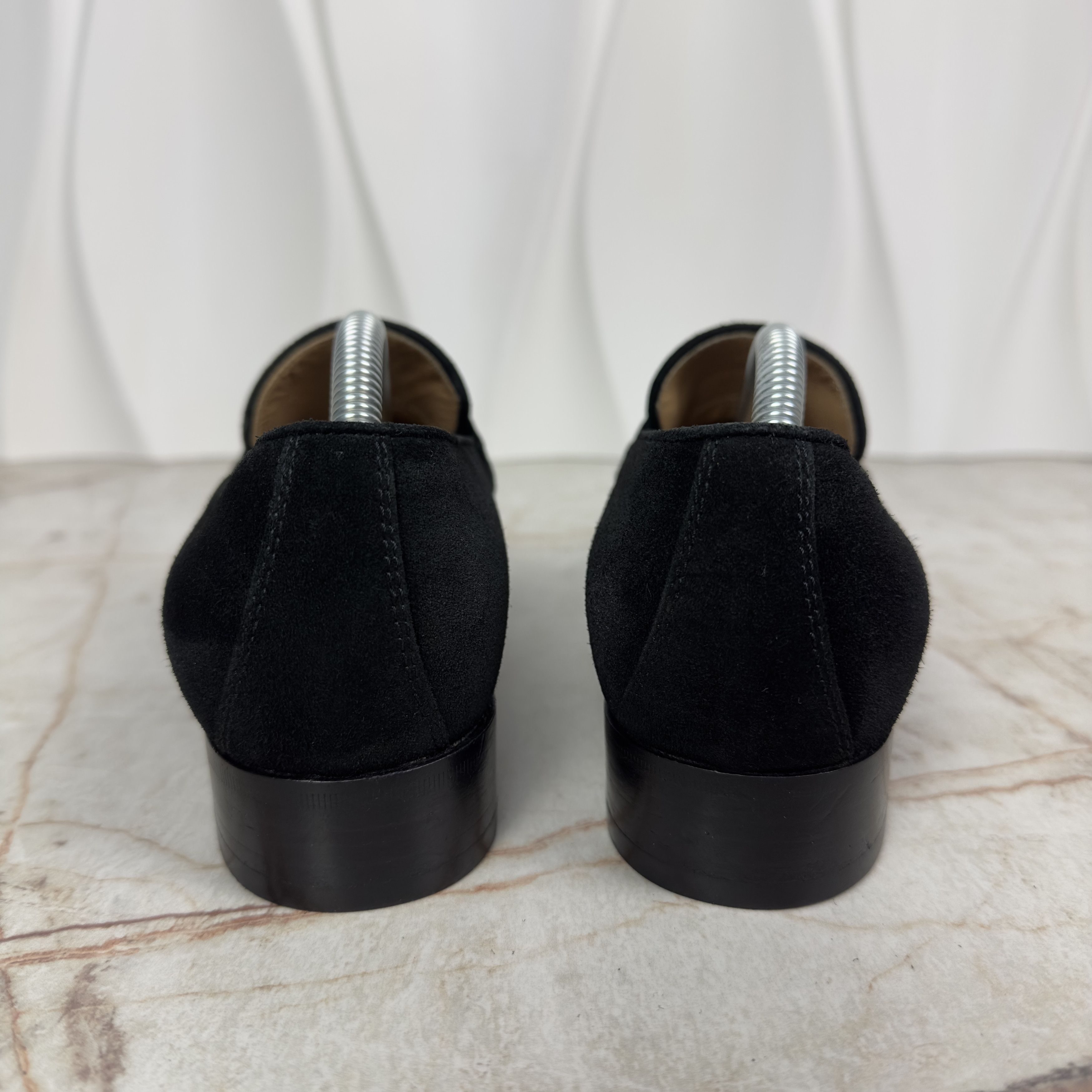 Gucci Horsebit Web Vintage Loafers Black Suede Size US 7.5 / IT 37.5 - 8 Thumbnail