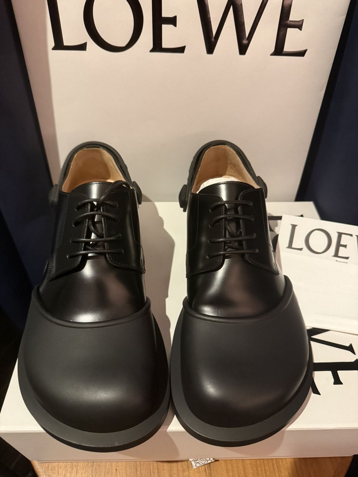 Loewe Loewe Black Campo Derby Shoes Size US 9 / EU 42 - 4 Thumbnail