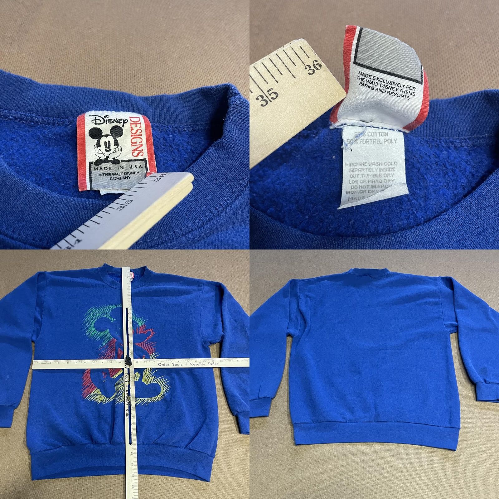 Disney VINTAGE Disney Mickey Mouse Sweatshirt Mens Large Blue Crewneck Pullover 90s USA Size US M / EU 48-50 / 2 - 8 Thumbnail