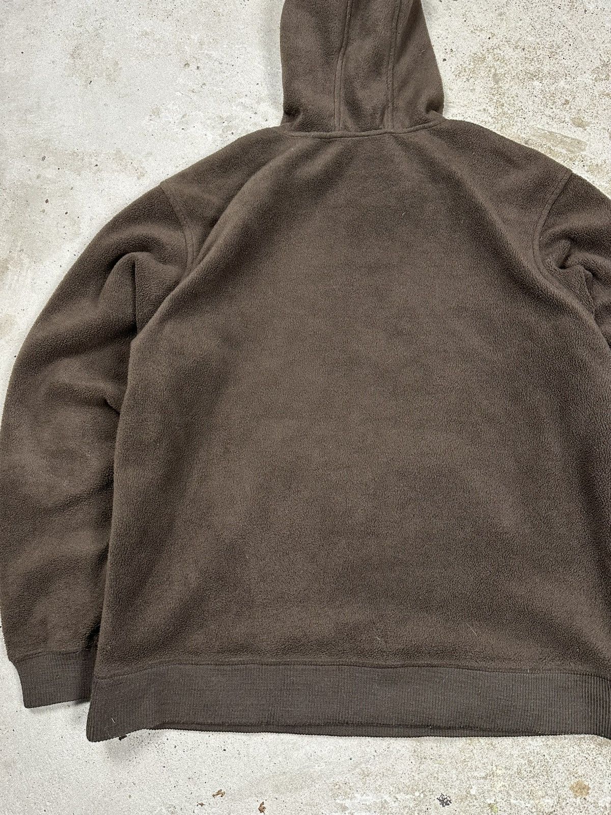 Quiksilver × Vintage Vintage Y2K Quiksilver Brown Fleece Sherpa Hoodie Big Logo Size US L / EU 52-54 / 3 - 14 Thumbnail