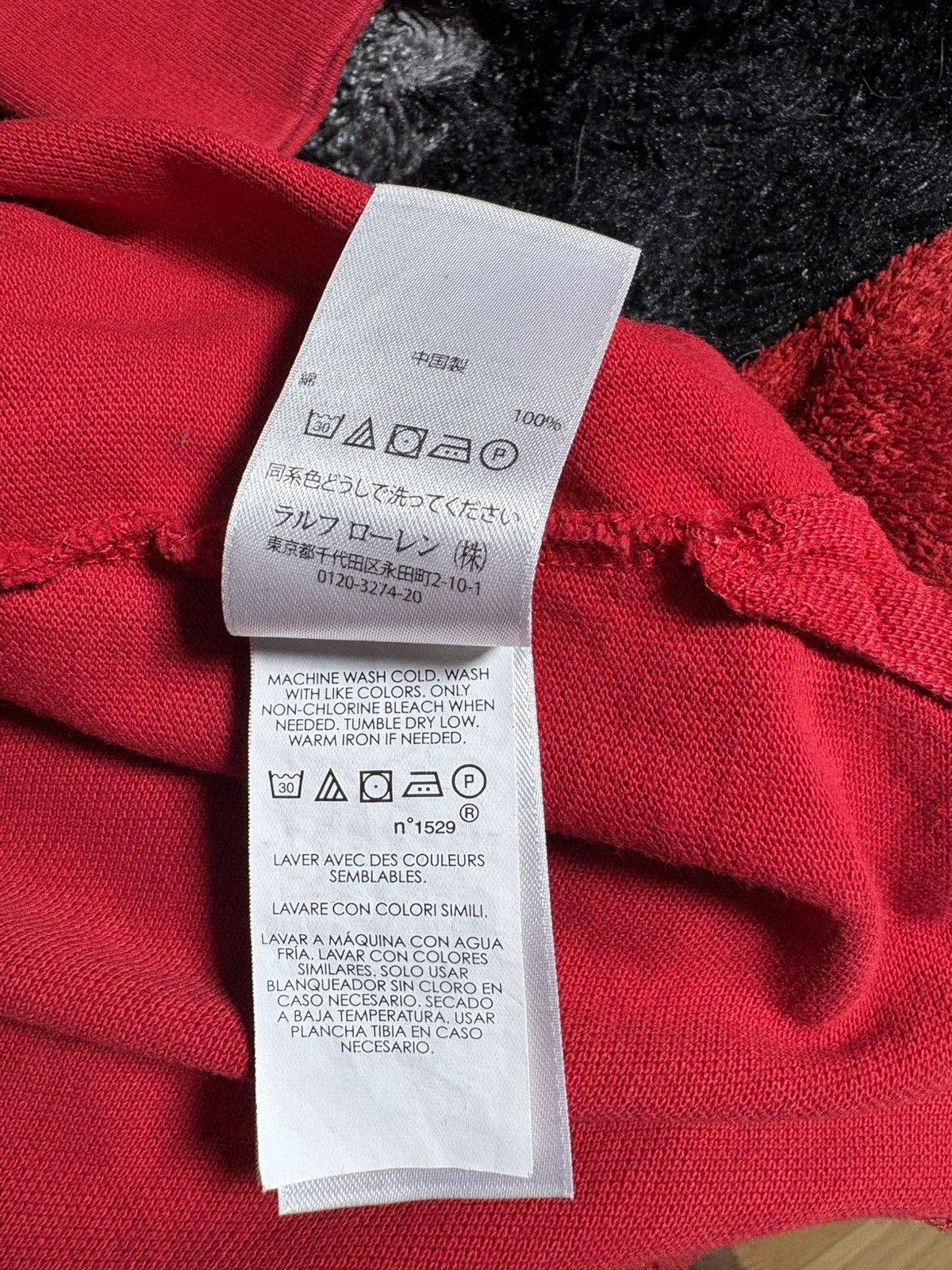 Polo Ralph Lauren Polo RL Red Long Sleeve Polo USA Flag Patch kids M (10-12) Size US XXS / EU 40 - 12 Thumbnail