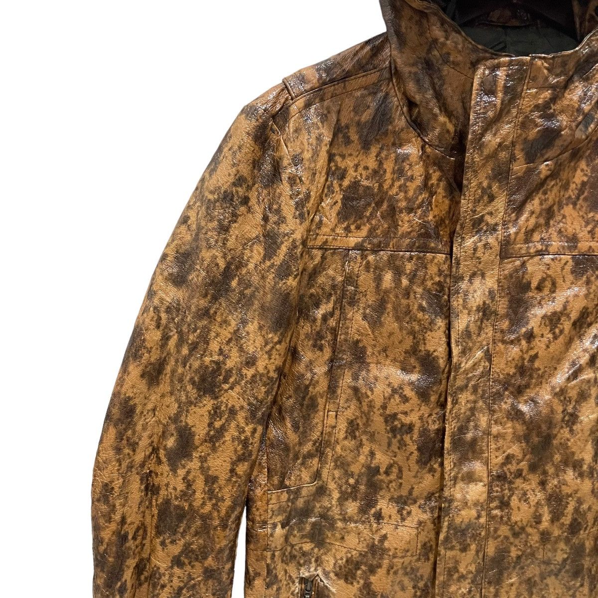 Tornado Mart Tornado Mart Leather Trench Coat Hoodie Jacket Size US L / EU 52-54 / 3 - 5 Thumbnail