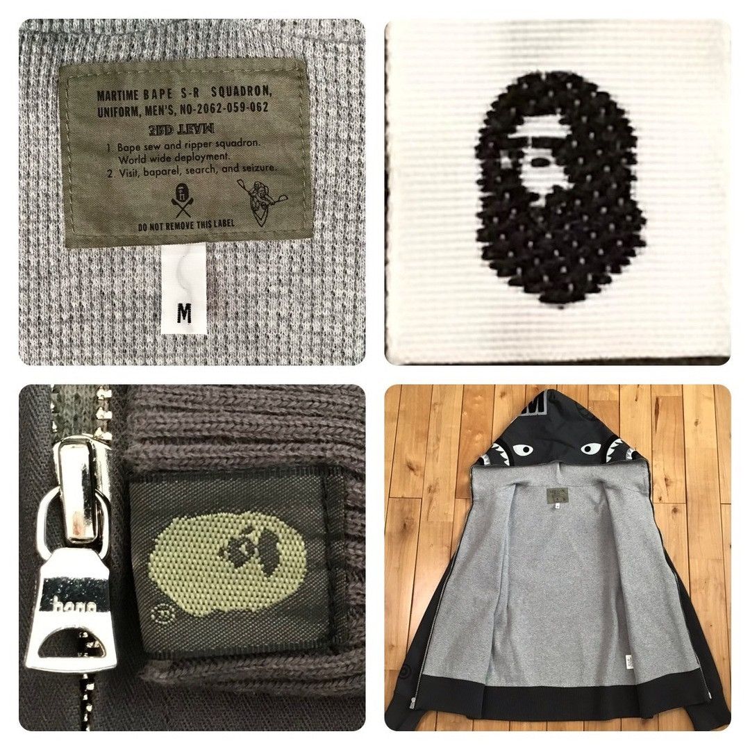 Bape 2012 BAPE Herringbone shark full zip hoodie a bathing ape Size US M / EU 48-50 / 2 - 9 Thumbnail