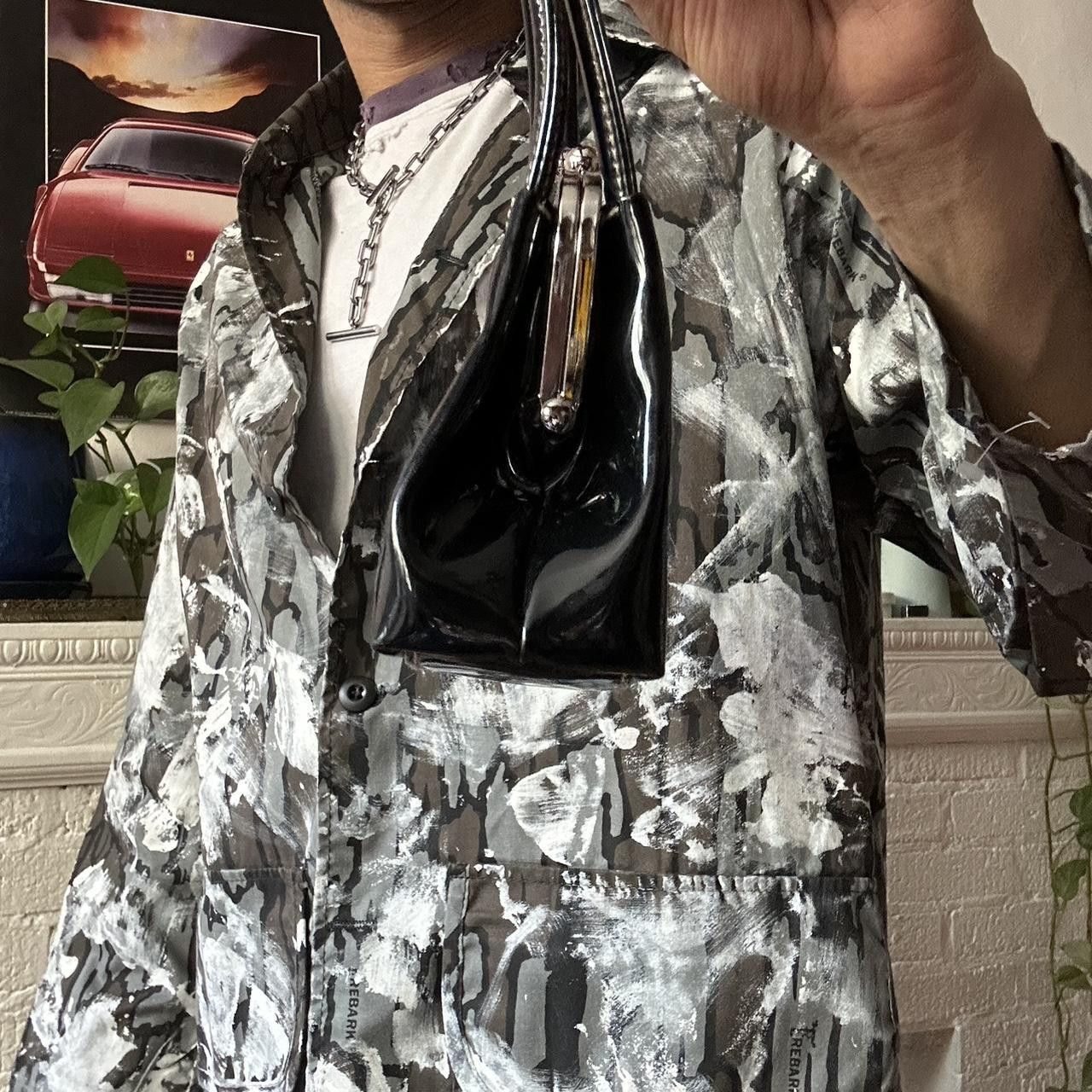 Other × Vintage VINTAGE BLACK PVC PATENT LEATHER PLASTIC LADY HANDBAG Size ONE SIZE - 4 Thumbnail