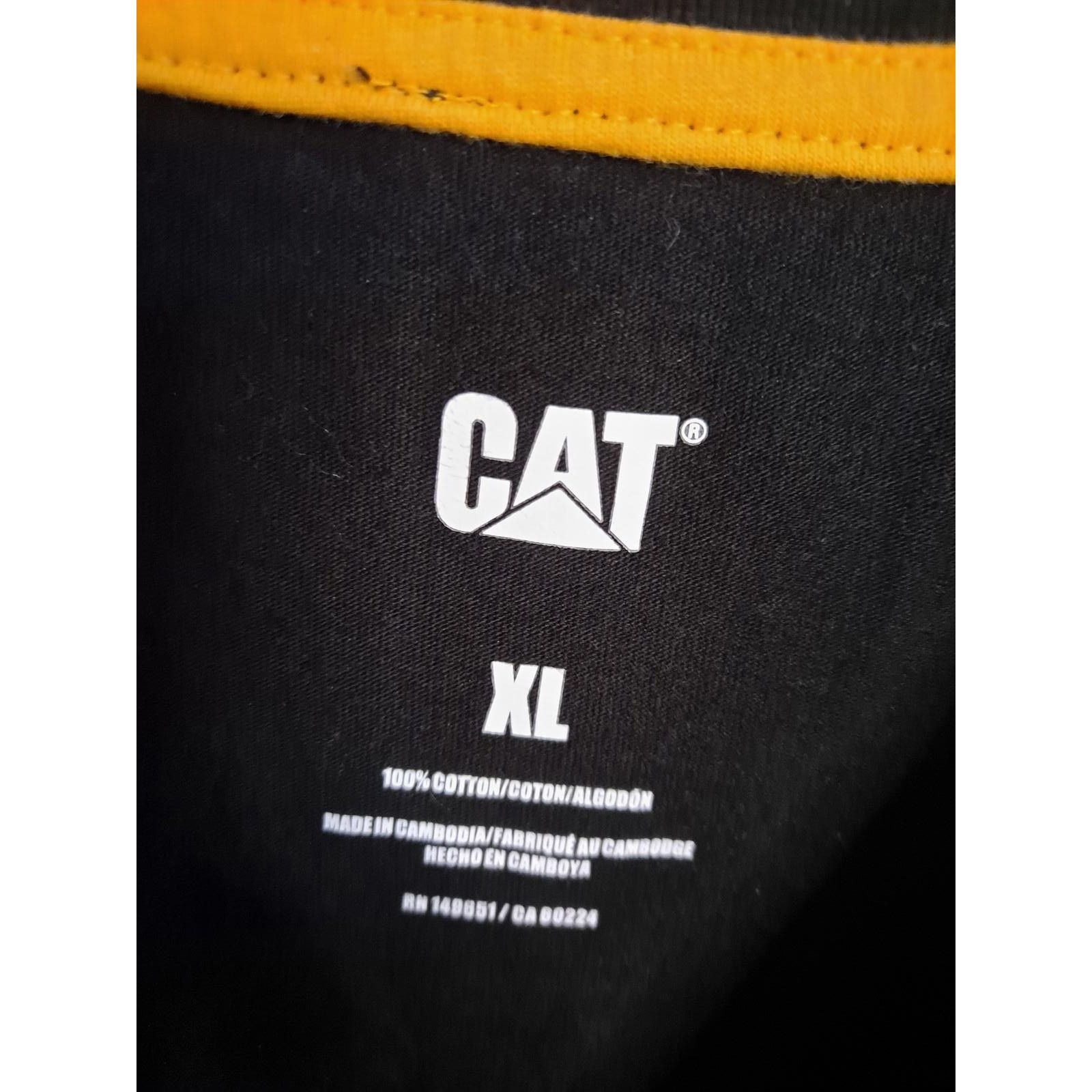 Other CAT Shirt Black with Yellow CAT Logo on the Front Size XL Size US XL / EU 56 / 4 - 3 Thumbnail