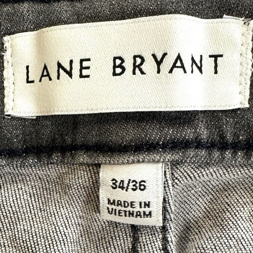 Vintage Lane Bryant Skinny Jeans Womens 34-36 Grey Distressed Denim Slim 5 Pocket Button Rise NA Denim NEW Size 24" / US 00 / IT 34 - 5 Thumbnail