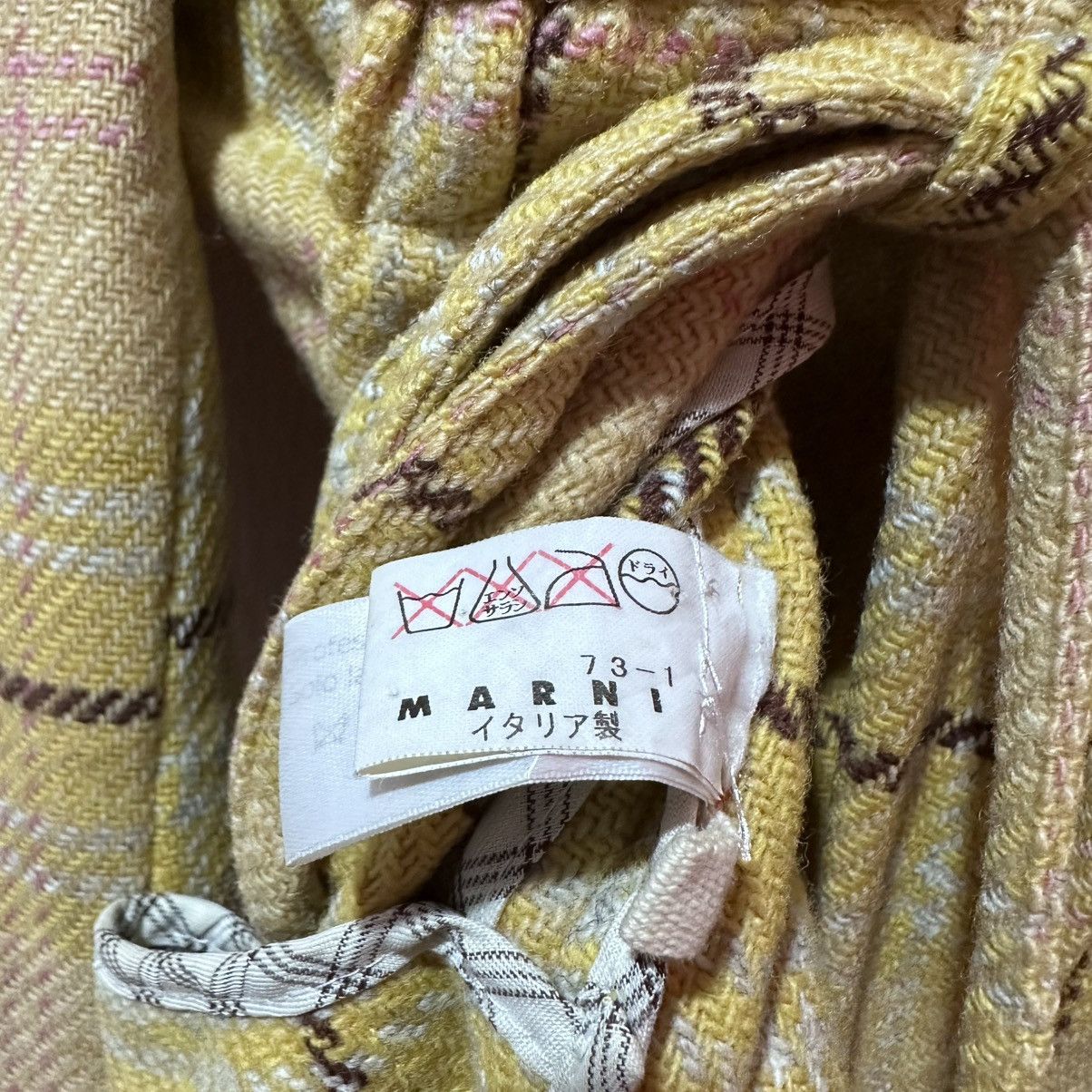Marni MARNI Vintage Wool Check Coat Dress Italy 2000s Outerwear Size S / US 4 / IT 40 - 6 Thumbnail