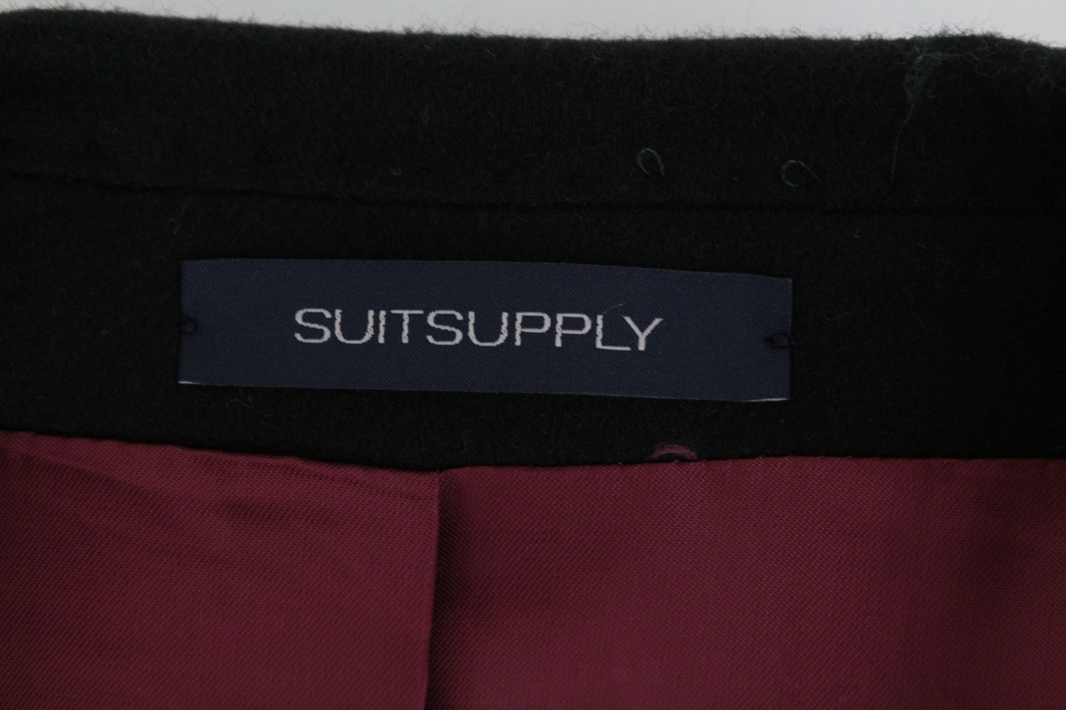 Suitsupply VICENZA UK48R Black Wool Coat 66883 Size US XXL / EU 58 / 5 - 5 Thumbnail