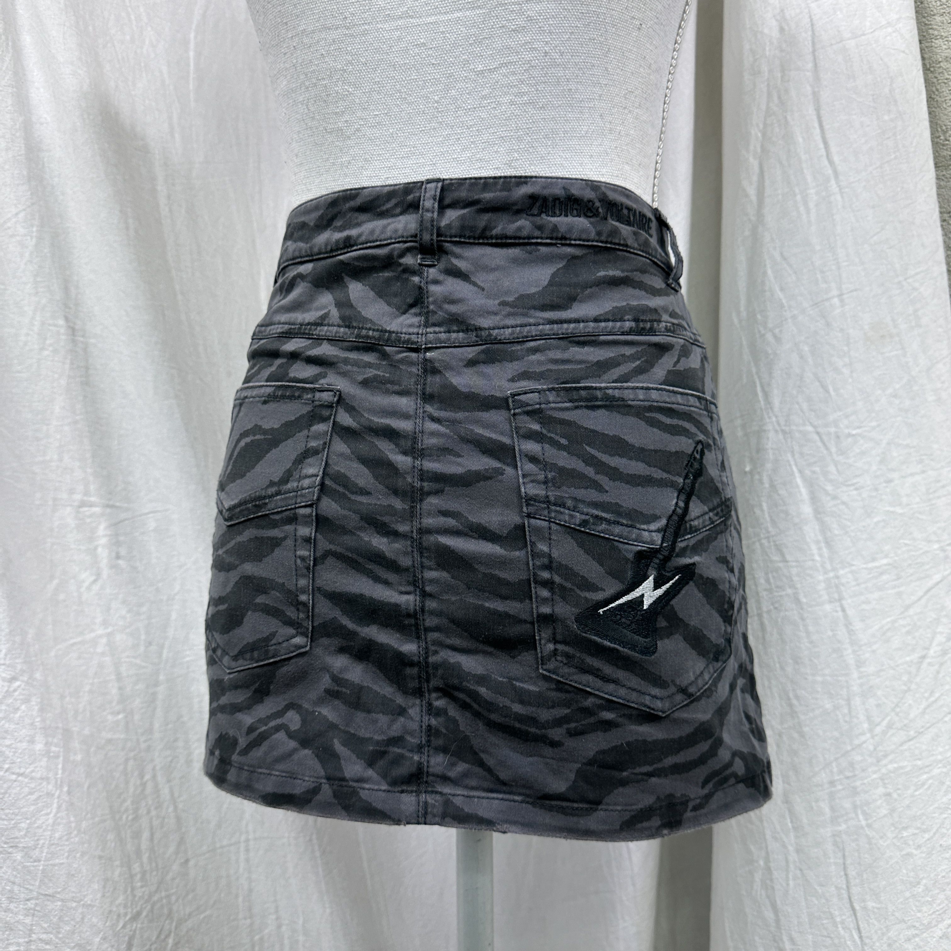 Zadig & Voltaire Vintage Avant Garde Zebra Print Zadig & Voltaire Skirt 00s Size 25" / US 0 / IT 36 - 3 Thumbnail