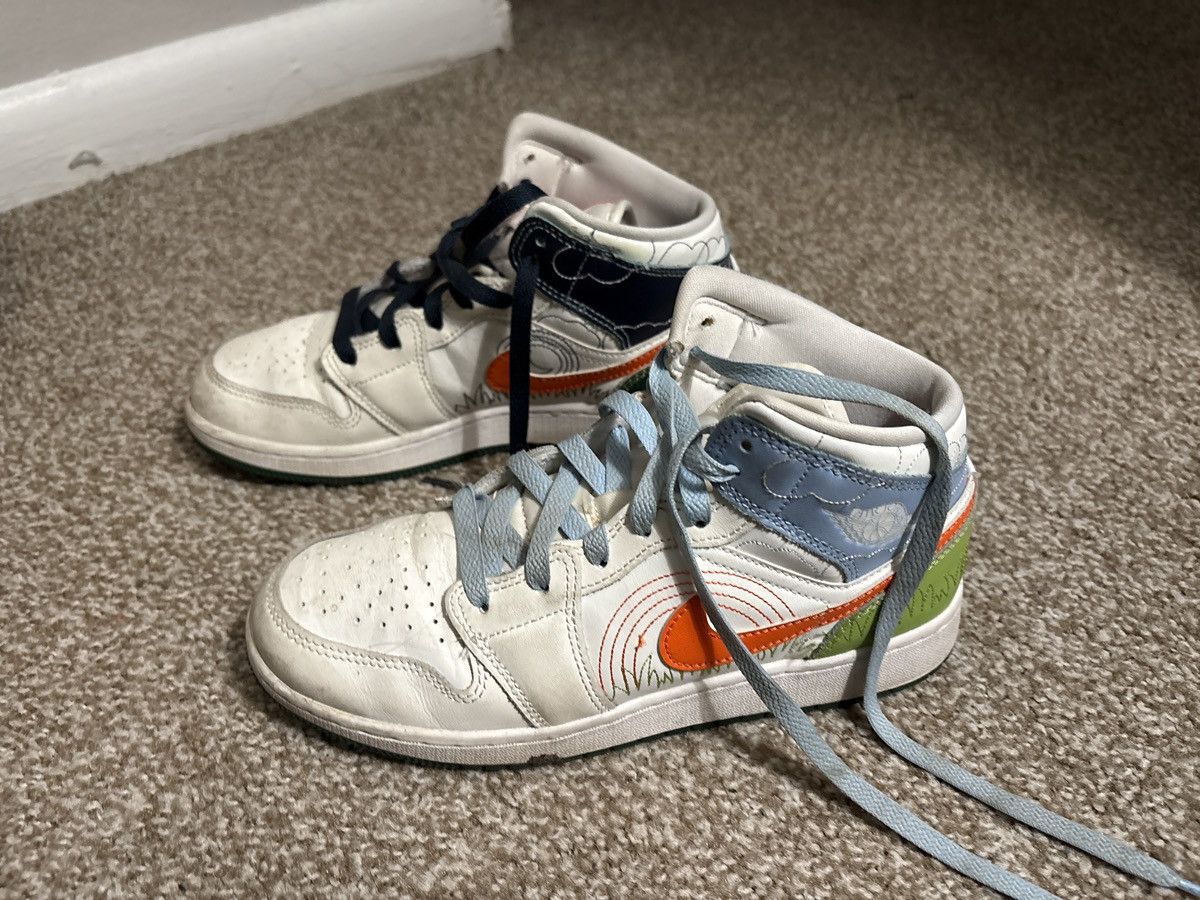 Nike Nike Air Jordan 1 Mid “Spring Stitch” Size US 7 / IT 37 - 1 Thumbnail