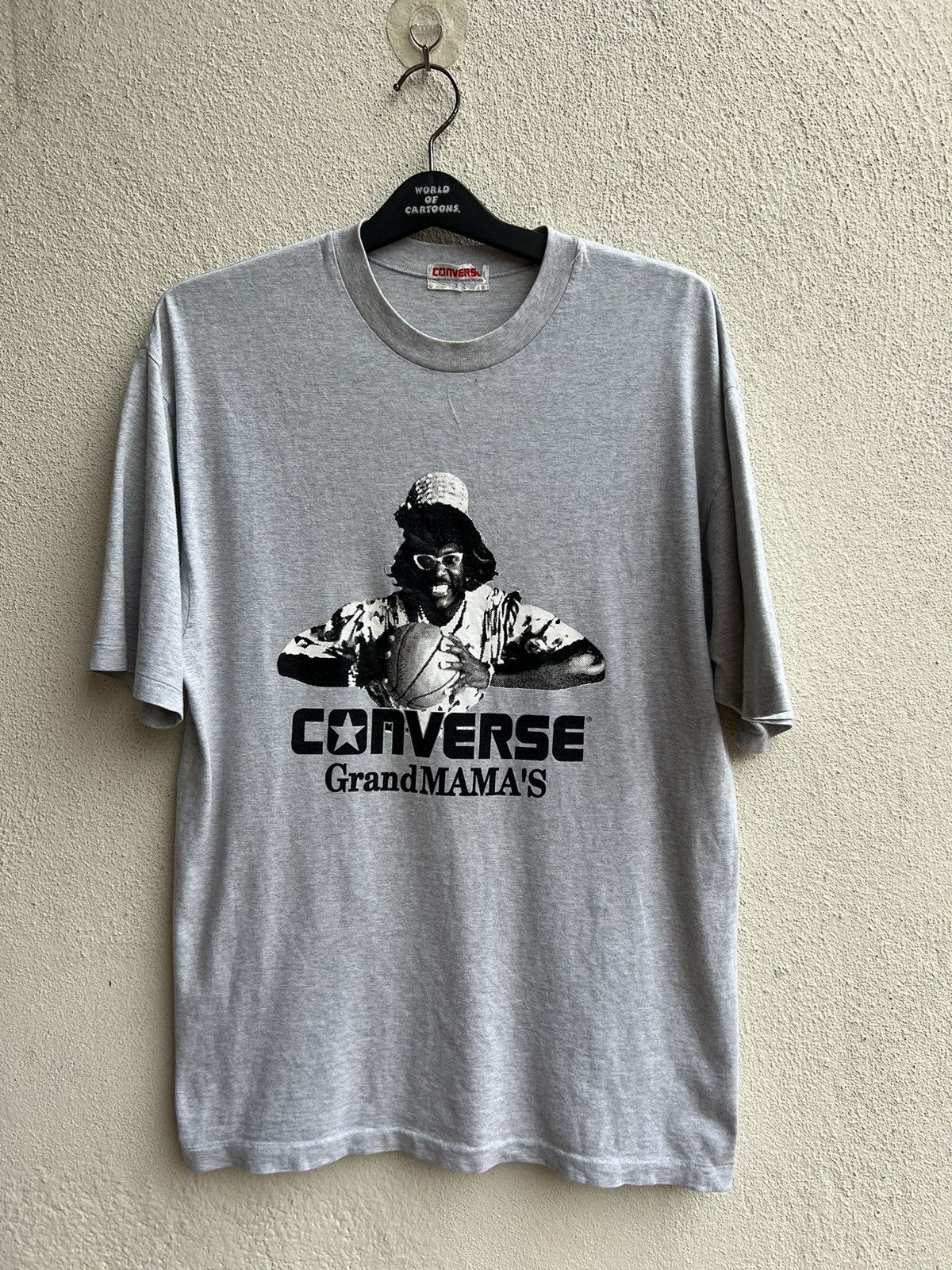 Converse × NBA × Vintage Vintage 90s Converse Basketball Grand MAMA’S Striped tee Size US L / EU 52-54 / 3 - 18 Thumbnail