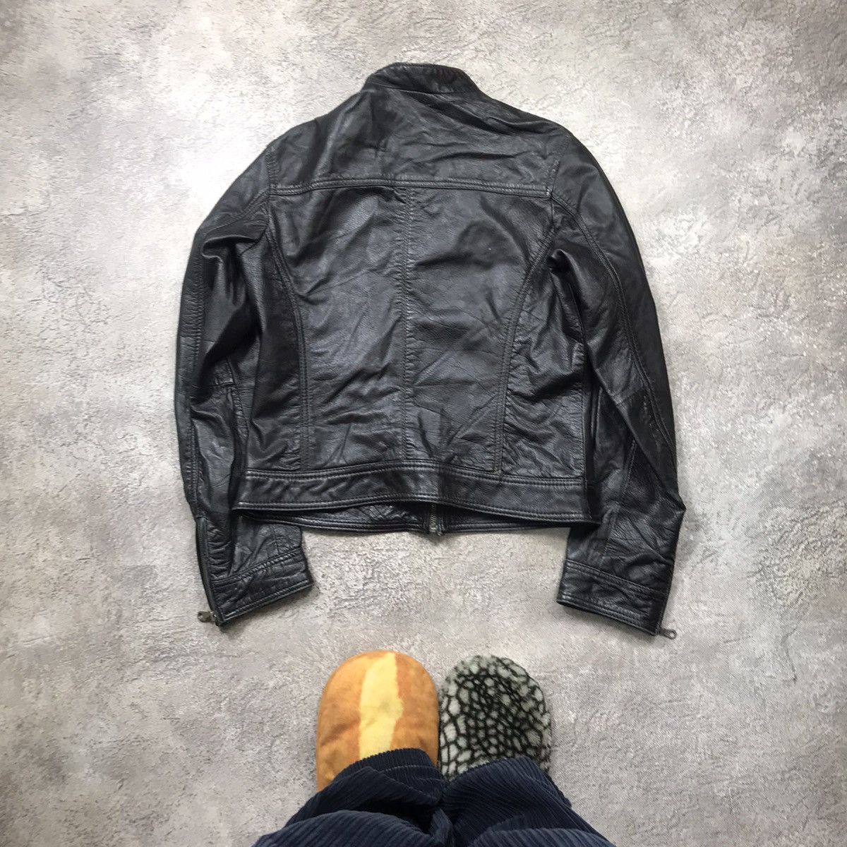 Vintage Vintage Y2K Black Moto Jacket Streetwear Punk Skate Boxy S Size S / US 4 / IT 40 - 6 Thumbnail