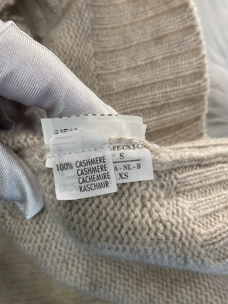 Brunello Cucinelli Brunello Cucinelli Beige Cashmere Sweater Size S / US 4 / IT 40 - 4 Thumbnail