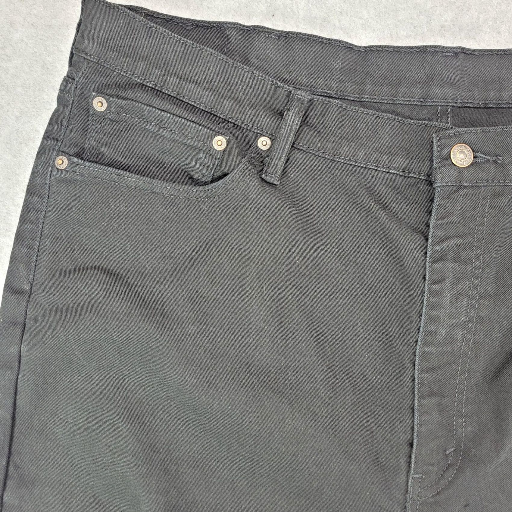 Levi's Levi's 541 Jeans Mens 42x30 Black Athletic Tapered Leg Dark Denim Pants Size US 42 / EU 58 - 4 Thumbnail