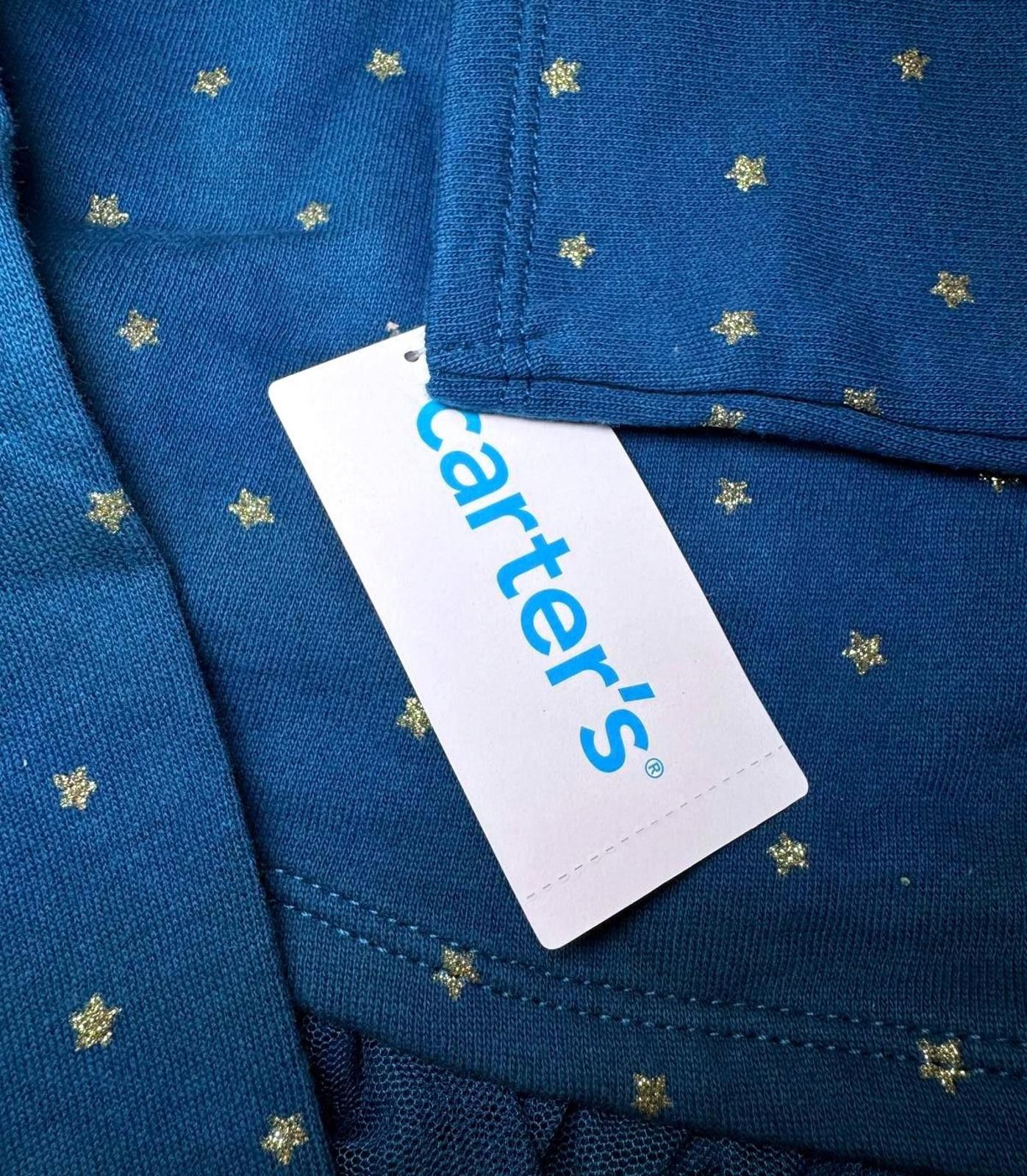Designer Carter's Girls' Star Print Top with Tulle Skirt - Size 5T Size ONE SIZE - 3 Thumbnail