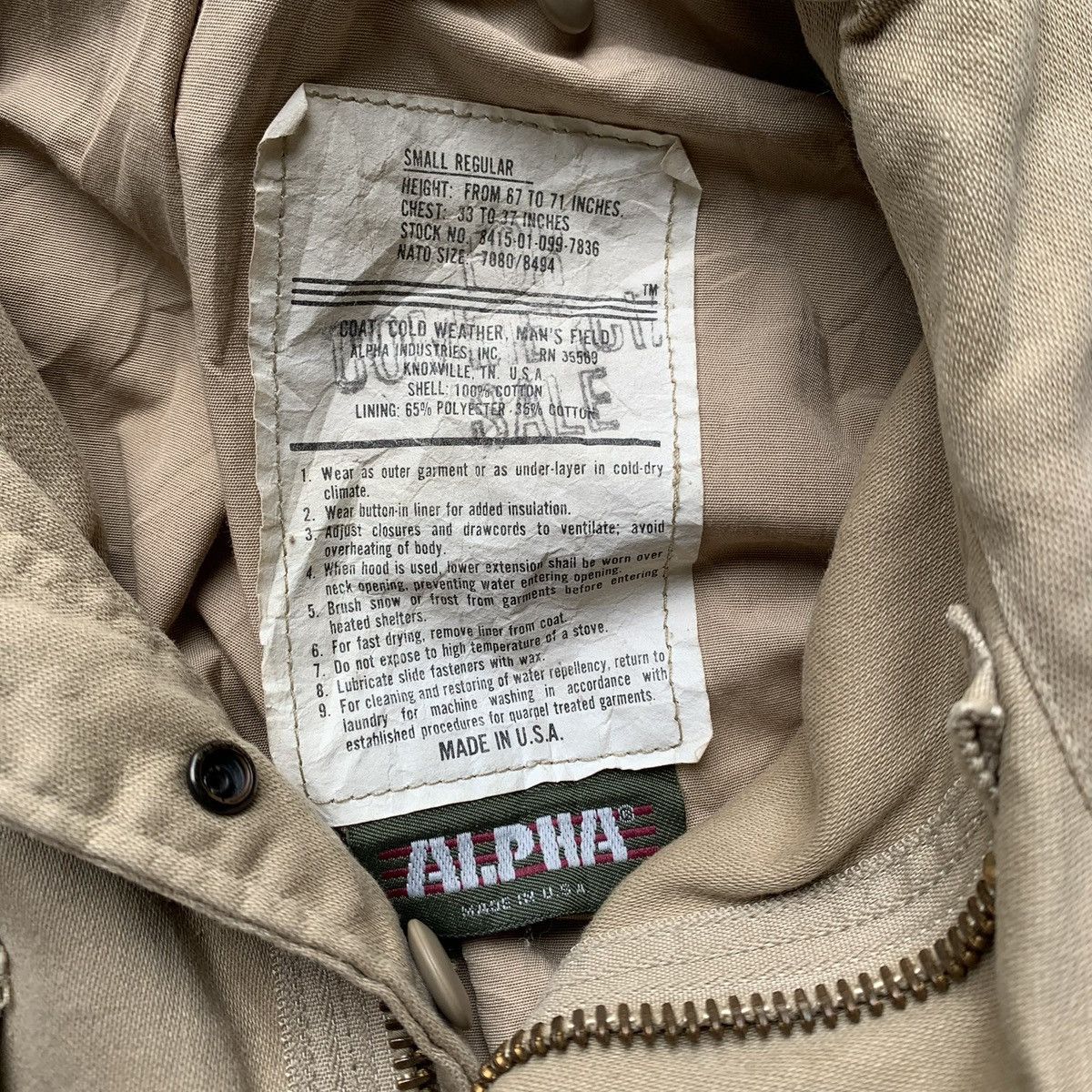 Alpha Industries Vintage Alpha Industries M65 Field Jacket Utility Military Size US S / EU 44-46 / 1 - 7 Thumbnail
