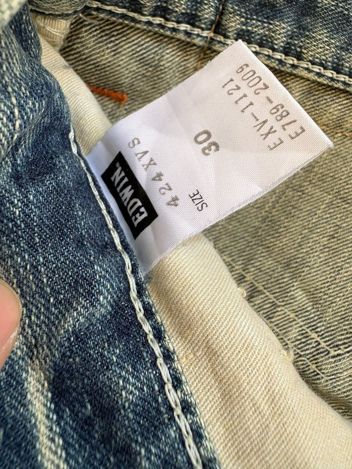 Edwin × Japanese Brand Exclusive Vintage Edwin Mud Wash Loose Baggy Jeans Size US 31 - 10 Thumbnail