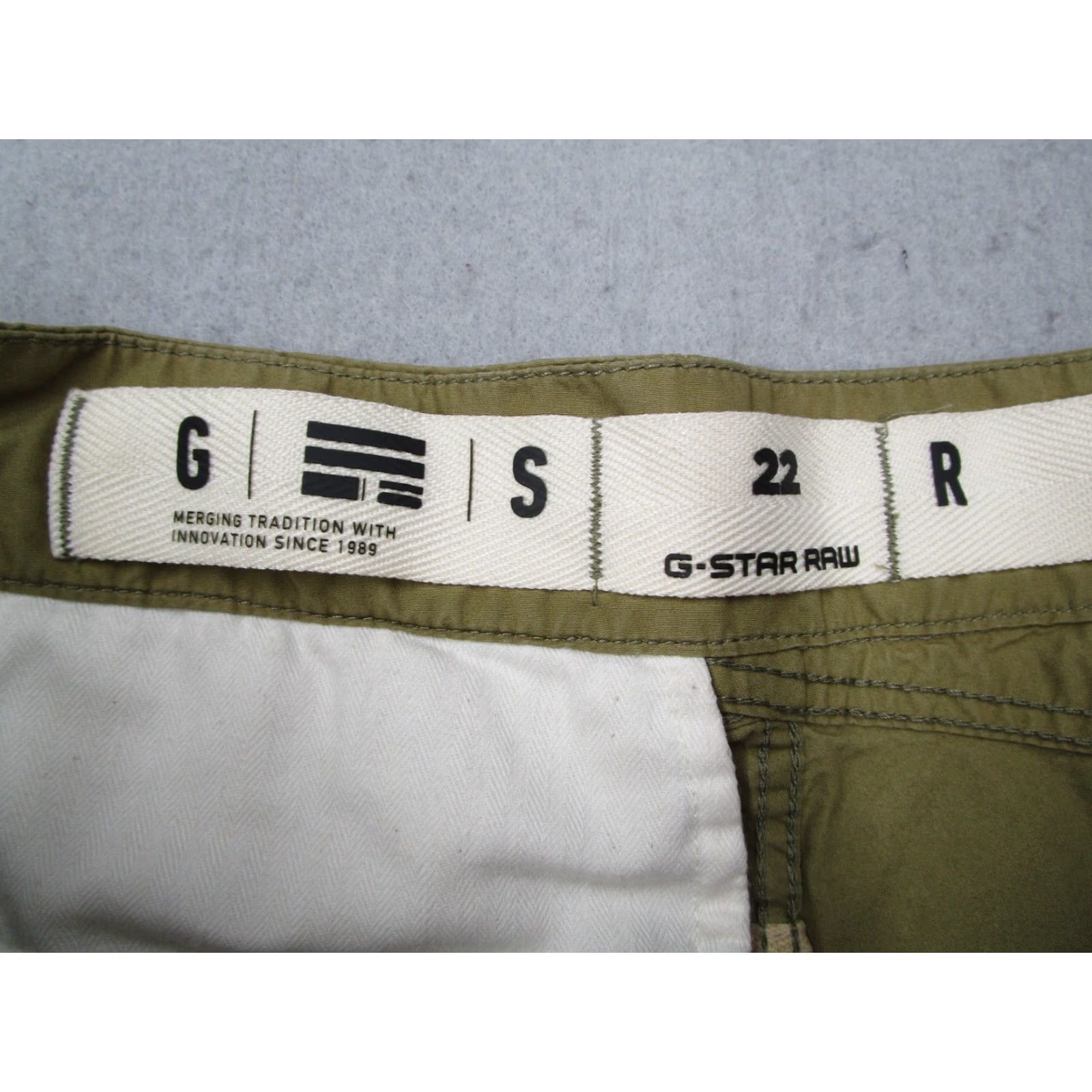 G-Star VINTAGE G-Star Women's Pants Cropped Utility Pants 22 Army Green Casual Workwear Outdoor Size 40" / US 18 - 2 Thumbnail