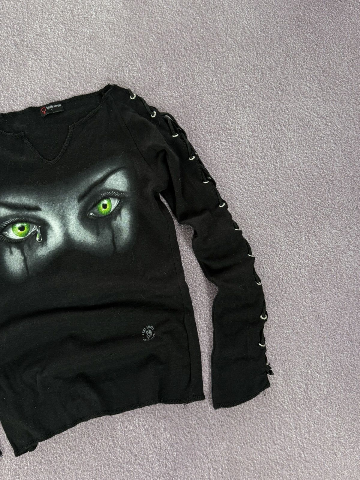 Japanese Brand Y2K Eyes Print 00s Goth Vibe Long Sleeve T-Shirt Size S / US 4 / IT 40 - 5 Thumbnail